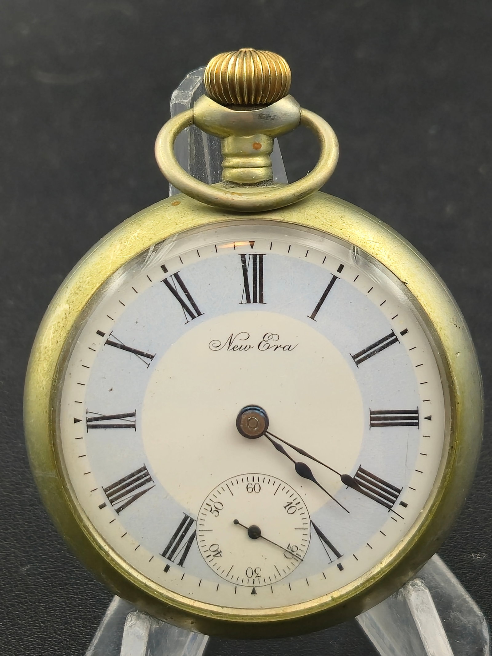 1907 New York Standard New Era 61 18s 7J Pocket Watch Silveroid Case Runs (1 of 7)