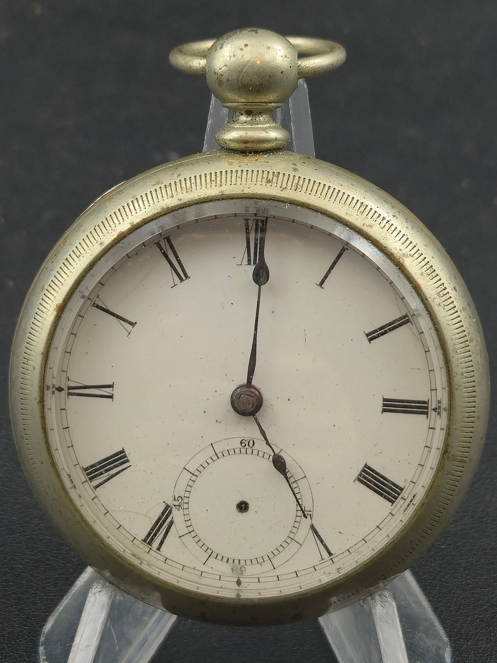 1880 Waltham Broadway Model 1877 18s 7J Key Wind Pocket Watch Fahys Ore Silver Case (1 of 7)