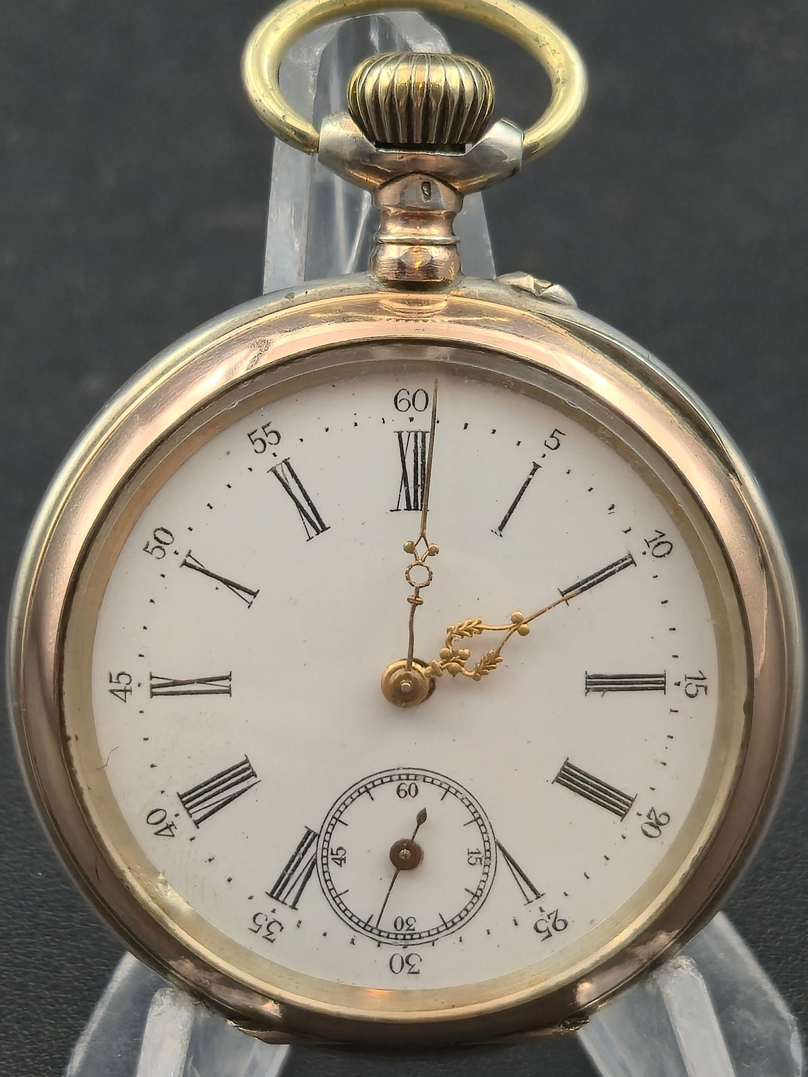 Antique Swiss Ancre Spiral Breguet 23J Pocket Watch 0.800 Silver Galonne Case 49mm Running c1900 (1 of 10)