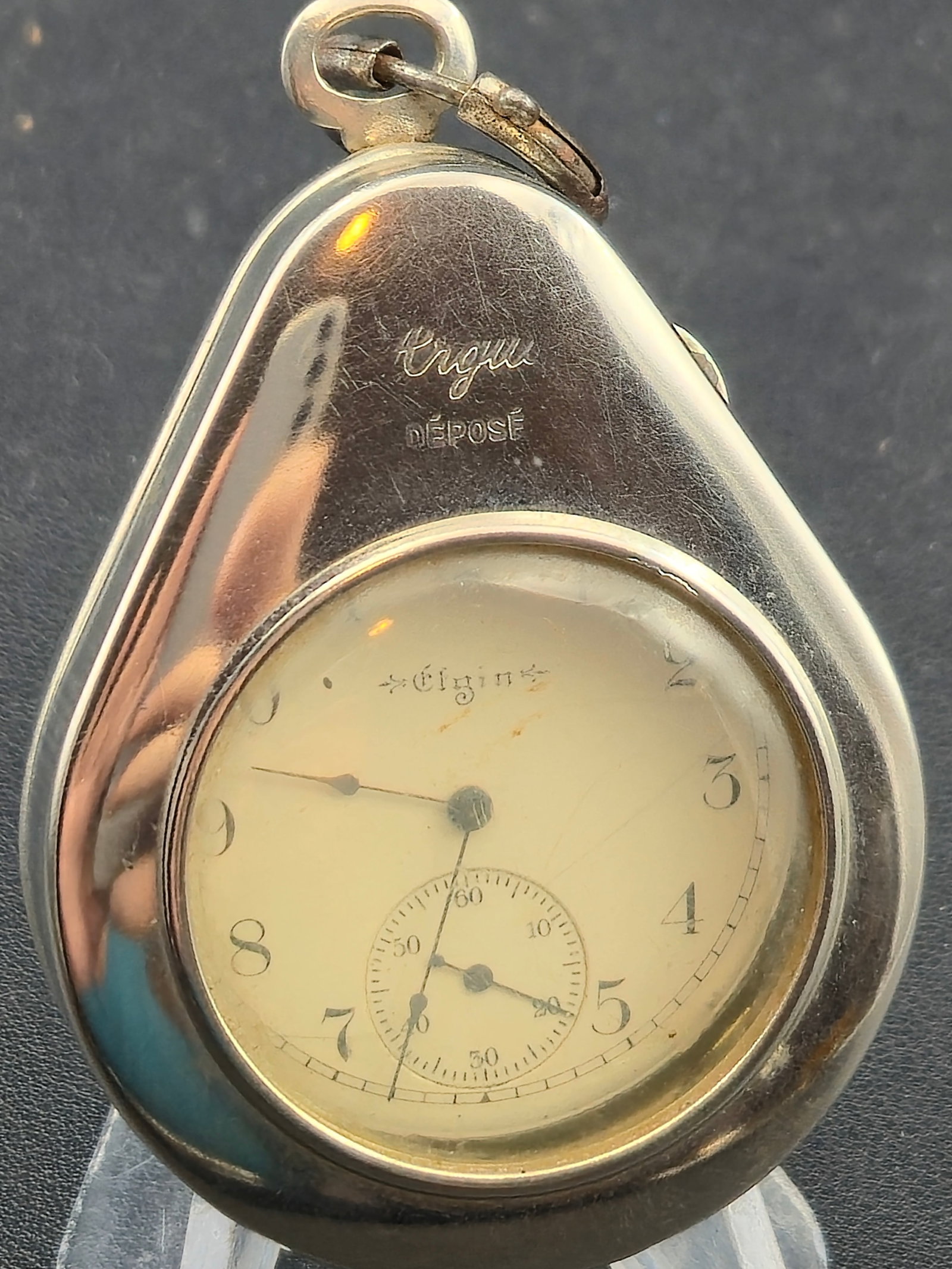 1903 Elgin Grade 211 Pocket Watch 16s 7j Silverode Hunter Case w Argus Depose Protector Running (1 of 11)