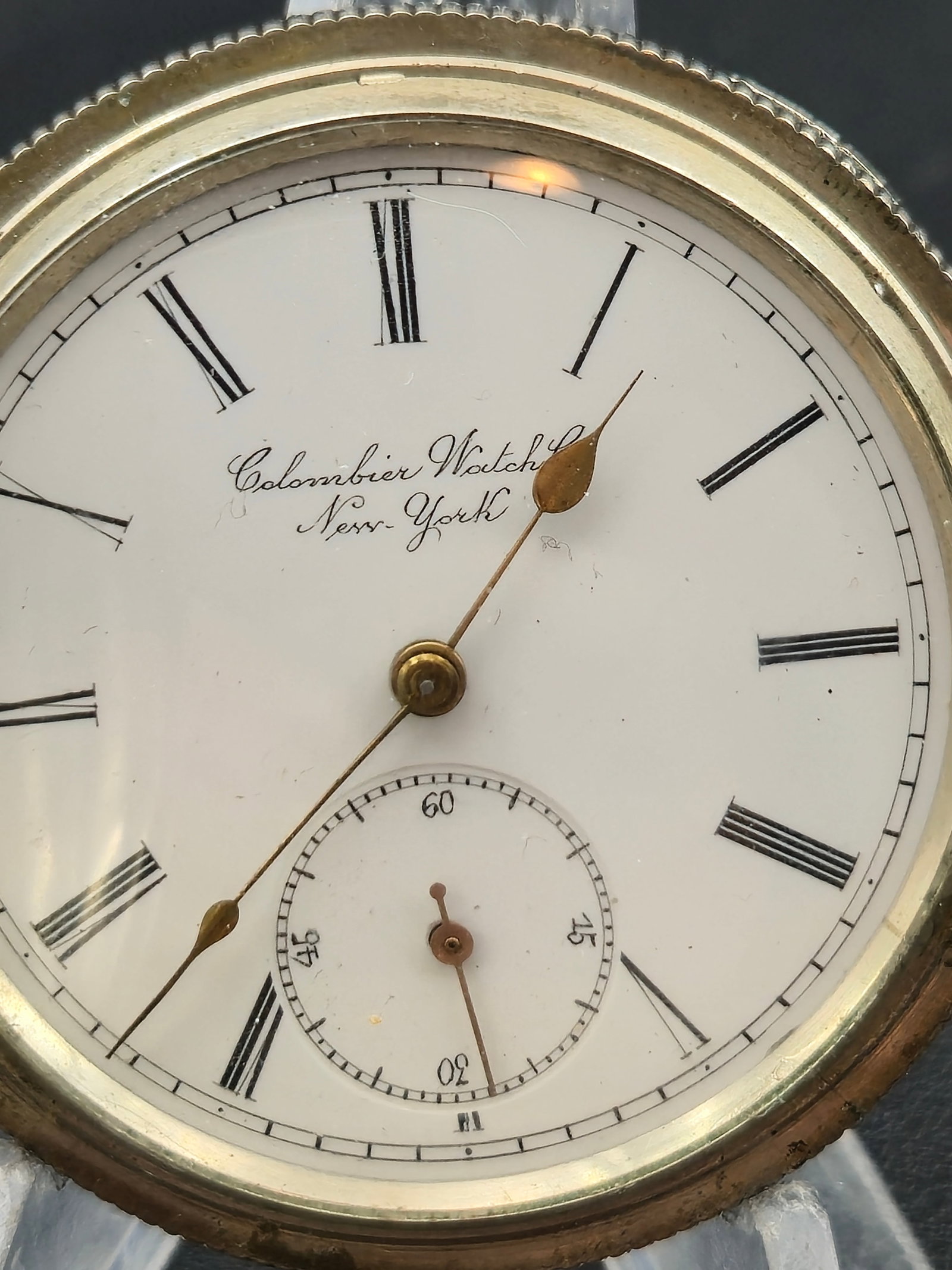 Colombier Watch Co New York Pocket Watch c1900 Swiss Silver Case 52mm Running Ref 131245: Antique pocket watch signed Colombier Watch Co., New York, a private label American retailer housing a Swiss mechanical movement. This example dates to circa 1900 and is currently running. The movemen