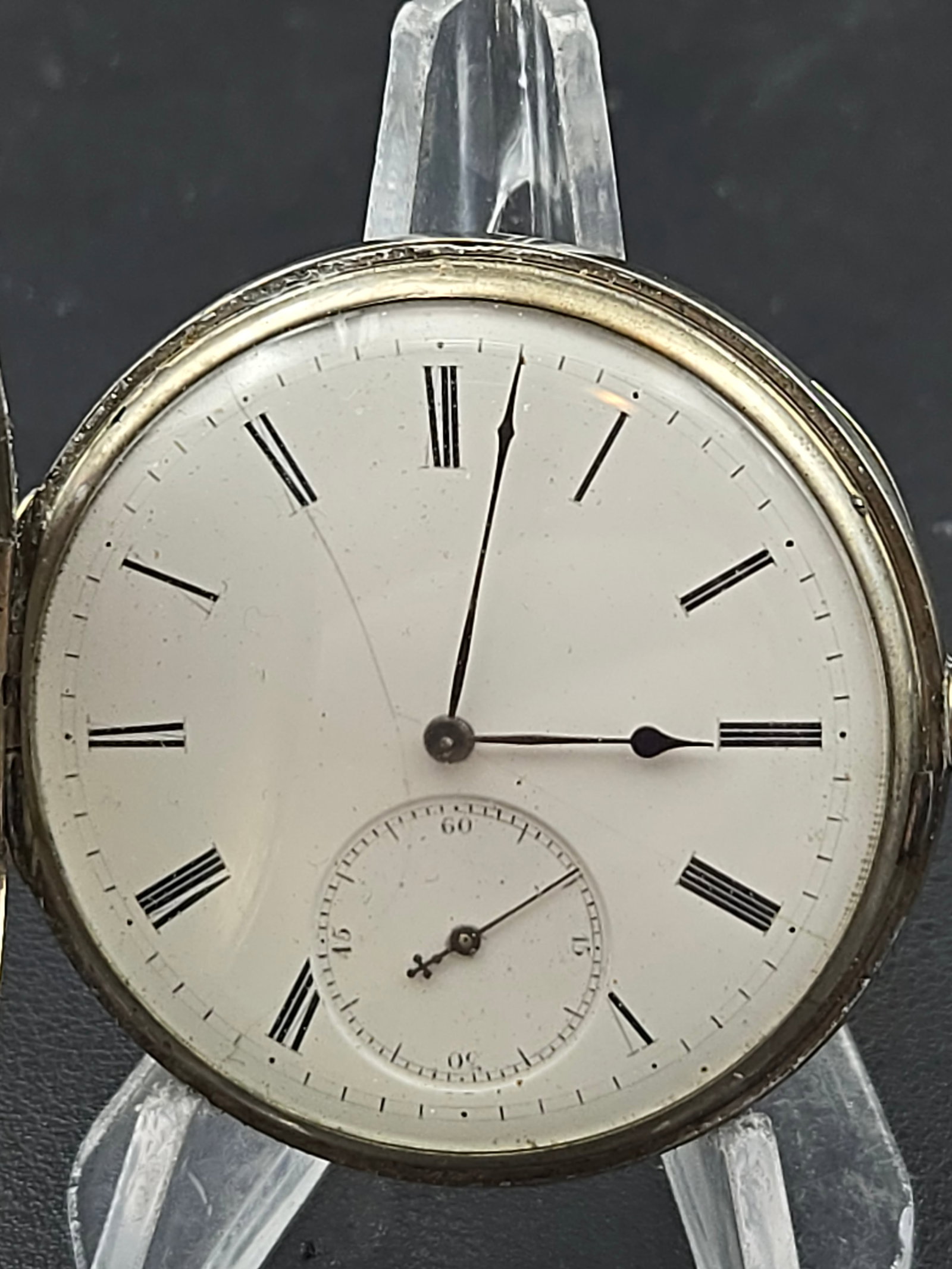 M S Tobrack Liverpool Pocket Watch c1890 Swiss Lever 0.800 Silver Hunter 56mm Ref 14490 (1 of 12)