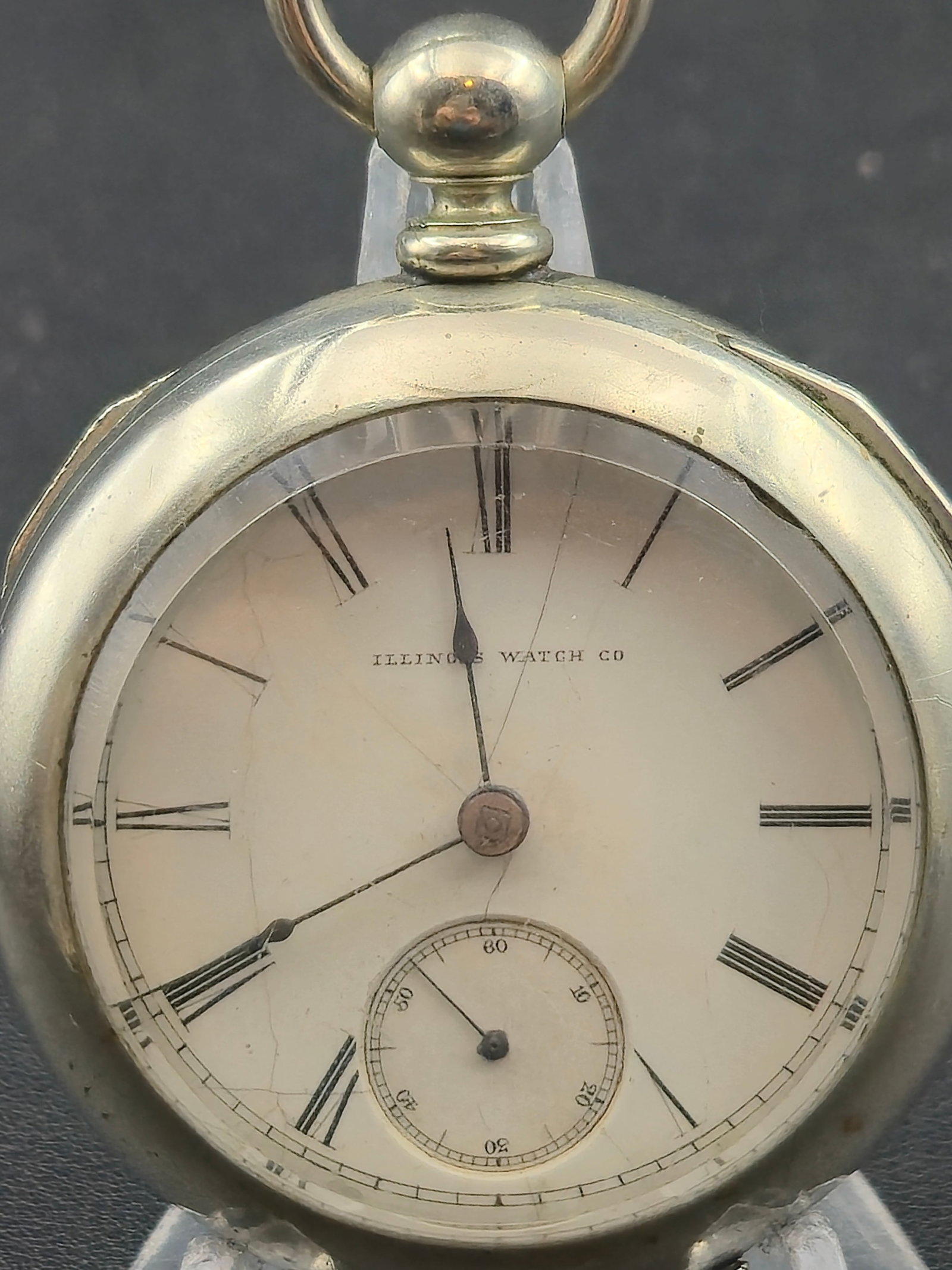 Illinois Watch Co Grade 2 Model 1 Pocket Watch 1883 Key Wind 18s 11j Gilt (1 of 8)