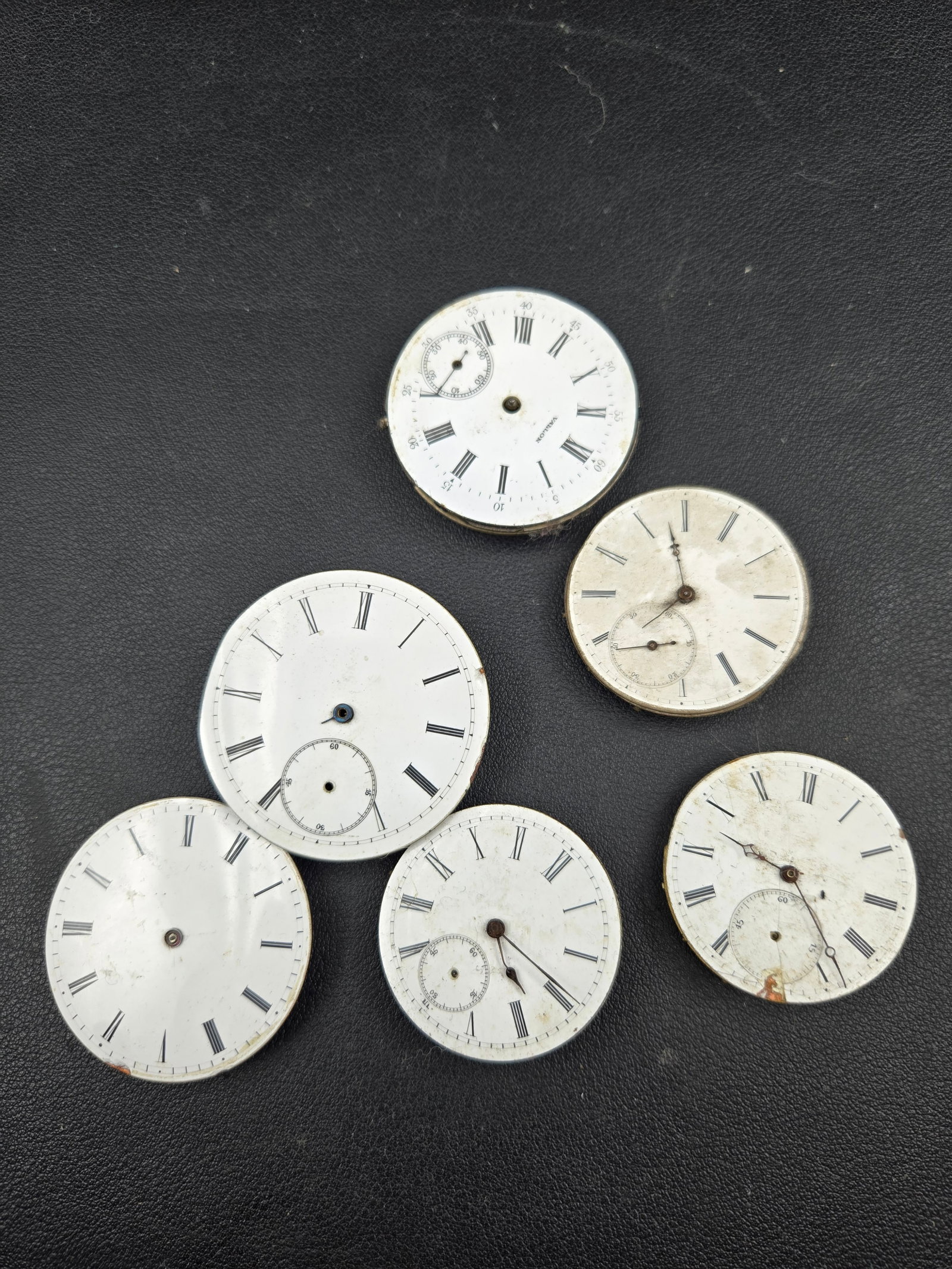 Vintage Pocket Watch Movement Lot of 5 Vallon Swiss Mixed Parts Repair (1 of 10)