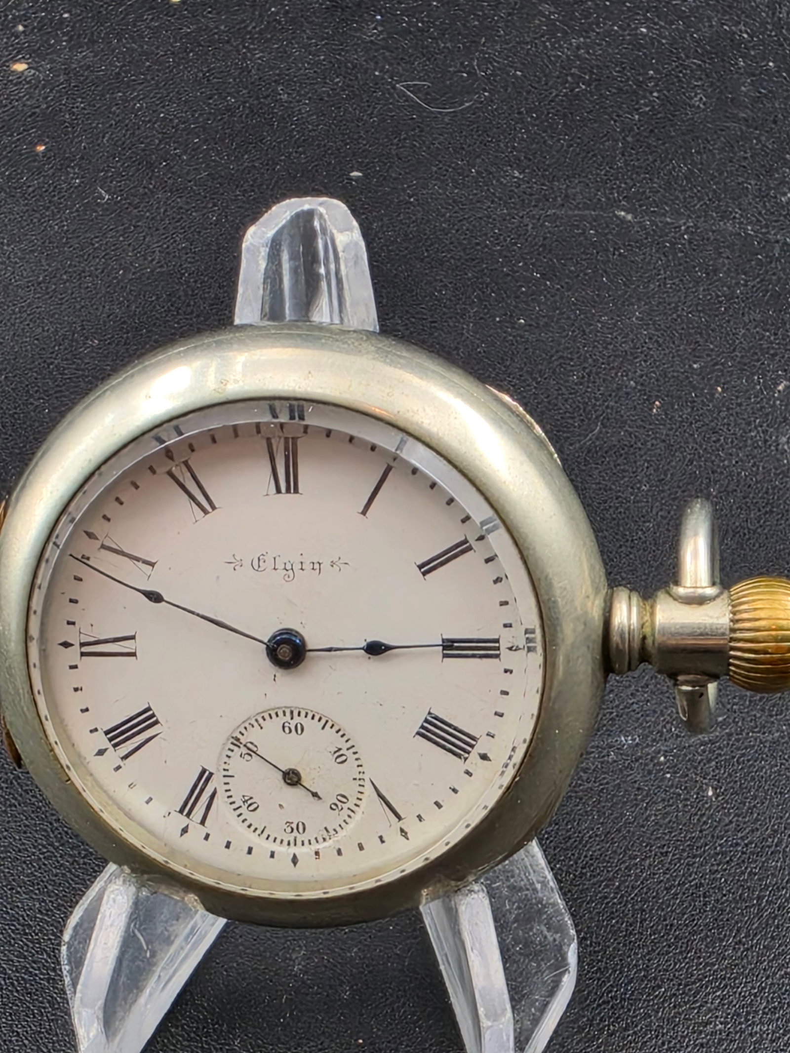 1900 Elgin Grade 207 18s 7J Pocket Watch Silverode Case Running (1 of 8)