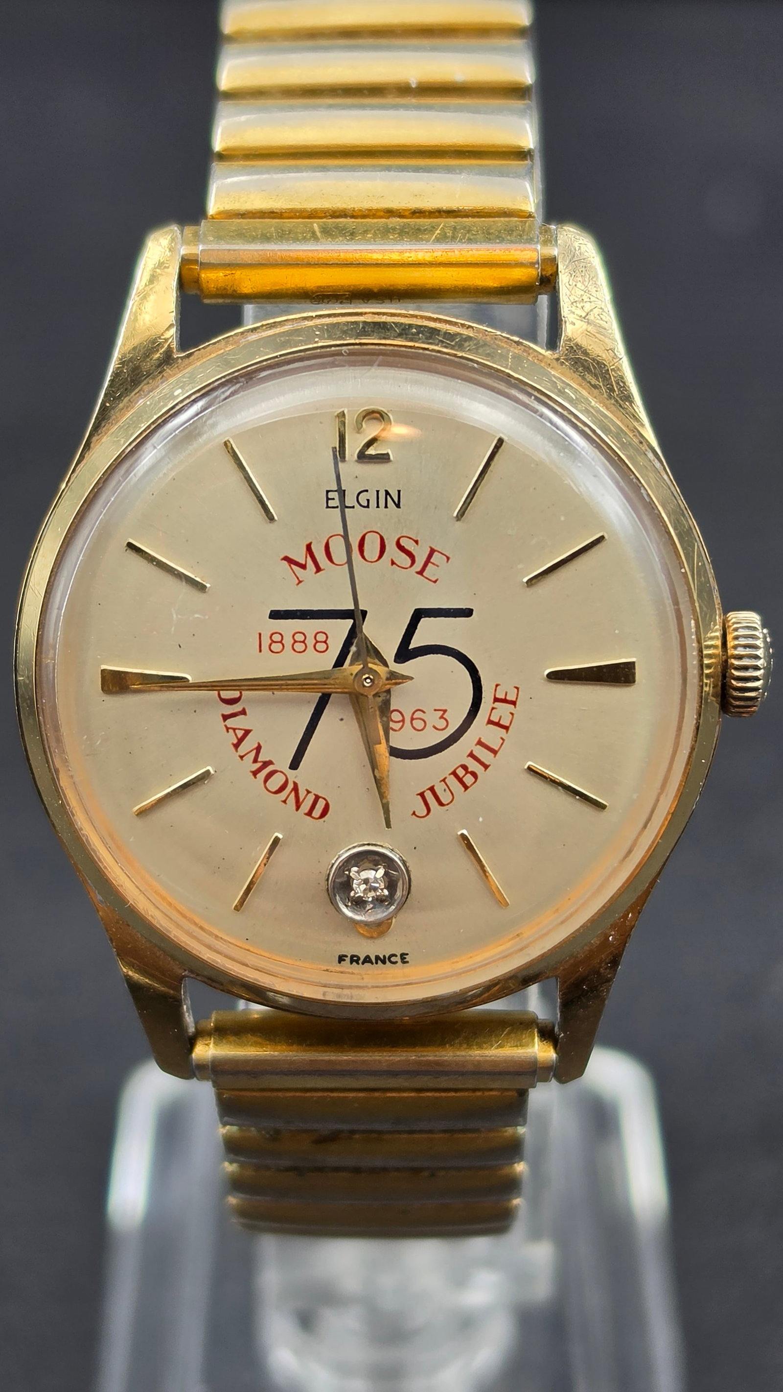 Elgin Grade 878 17J Loyal Order of Moose Diamond Jubilee 1888-1963 Commemorative Watch 33mm Runs (1 of 12)