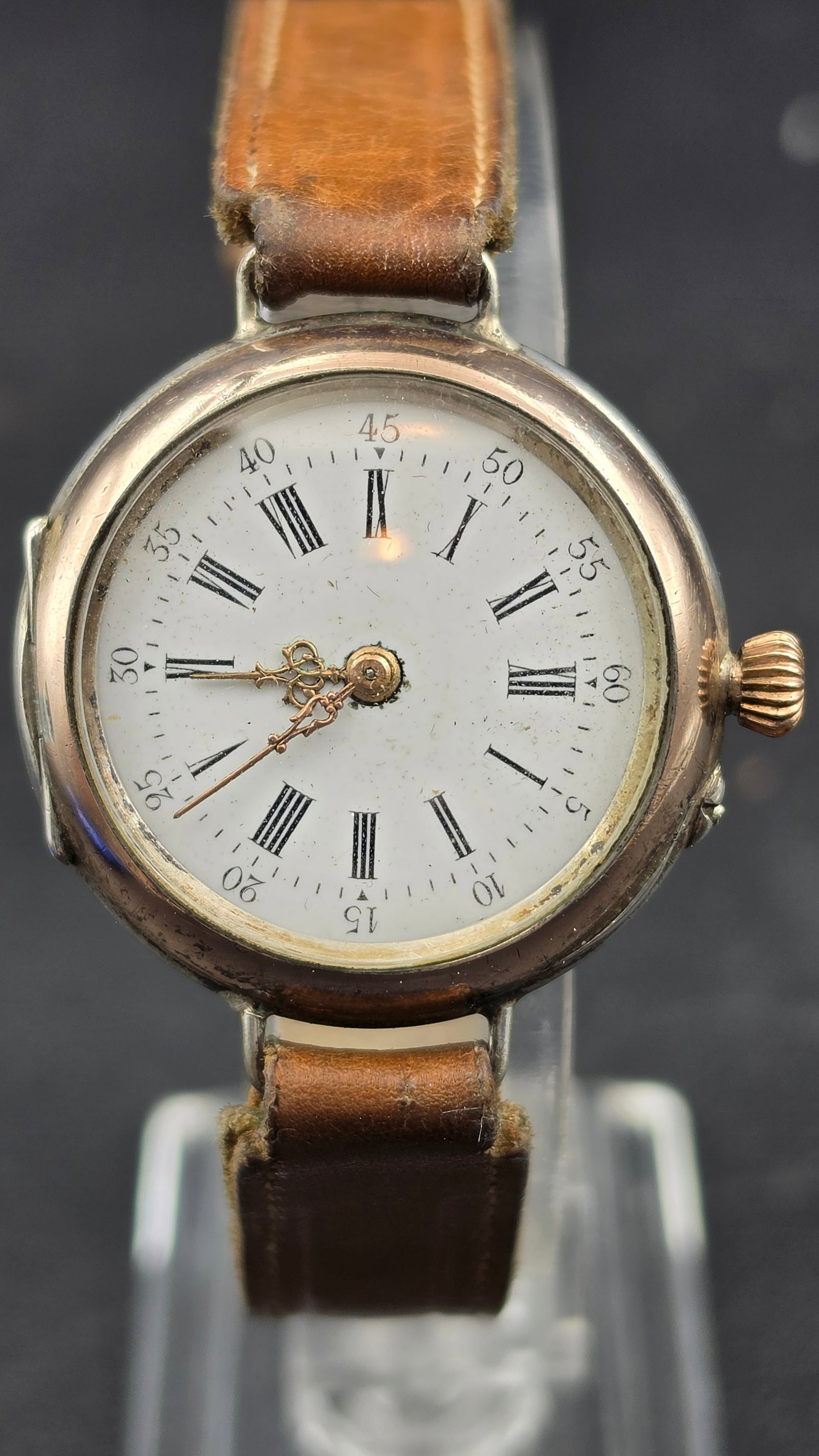 1893-1910 French Silver 0.800 Hallmarked Cylinder Escapement 10J Wristlet 31mm Calonne Import Mark: This is a confirmed antique French silver wristlet dating to approximately 1893 to 1910, measuring 31.97mm across the case as confirmed by calipers. The inner case is stamped with three distinct Frenc