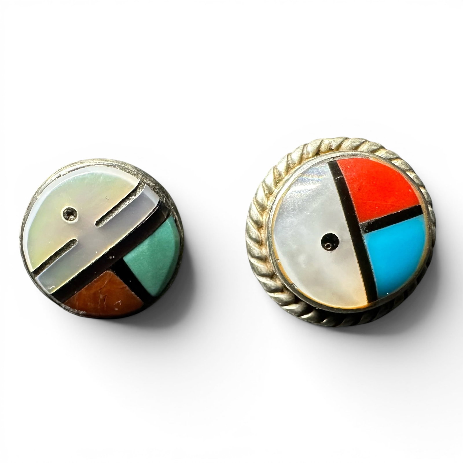 4g Native American Multi-Stone Inlay Earring & Pin (1 of 9)