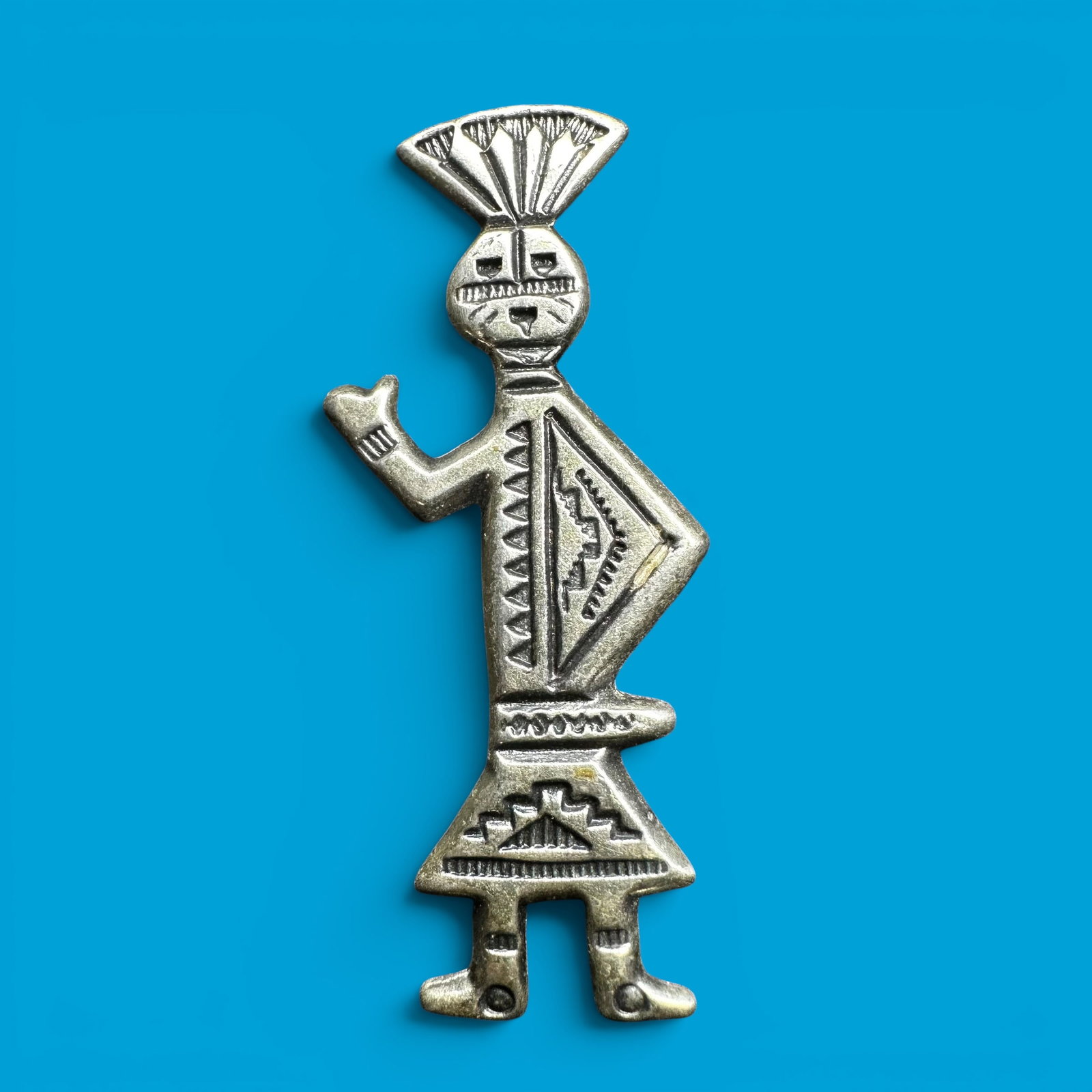 9g Lone Sterling Silver Kachina Brooch (1 of 8)