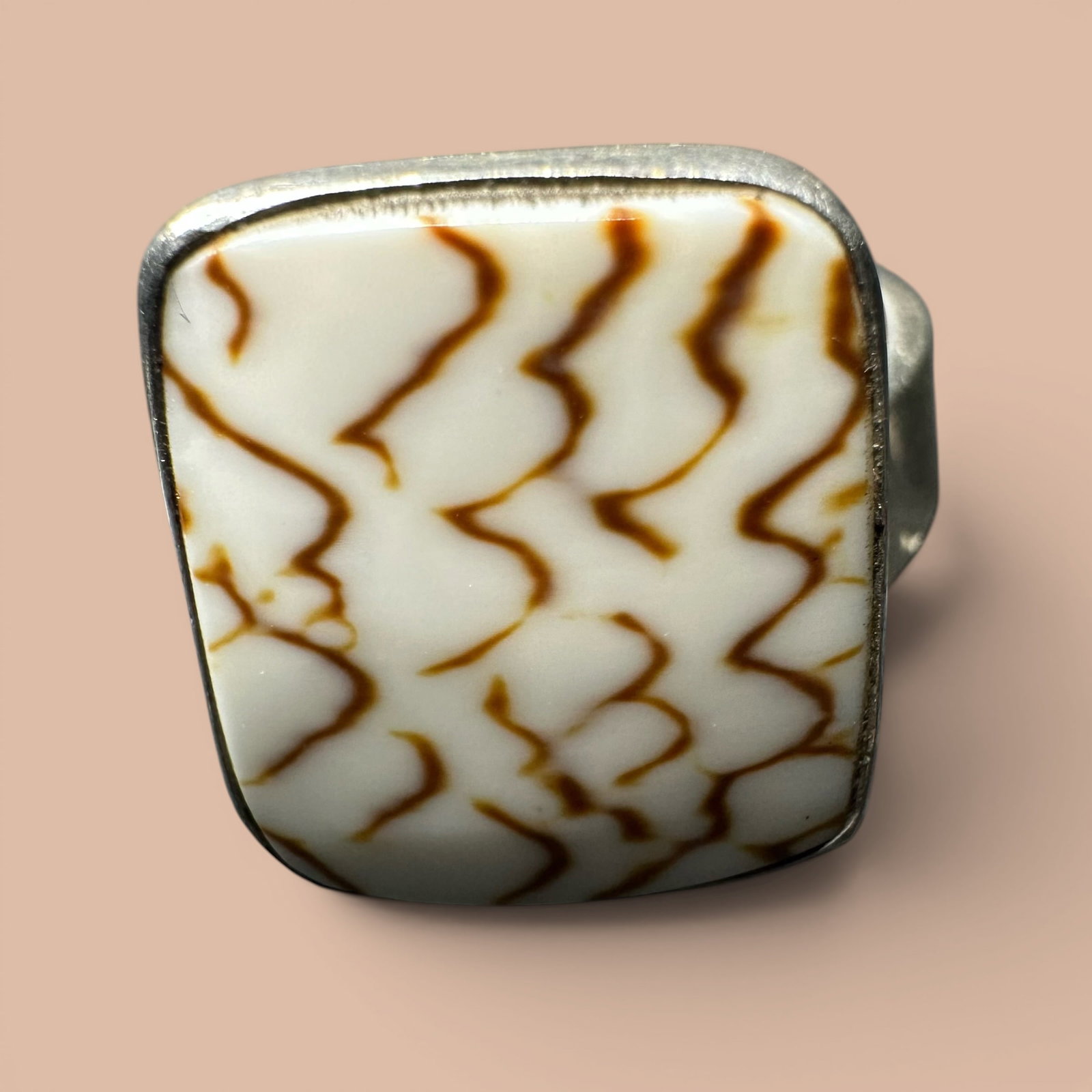 Sz7.5 Adjustable/6g 925 Sterling Silver Cone Shell Ring (1 of 7)
