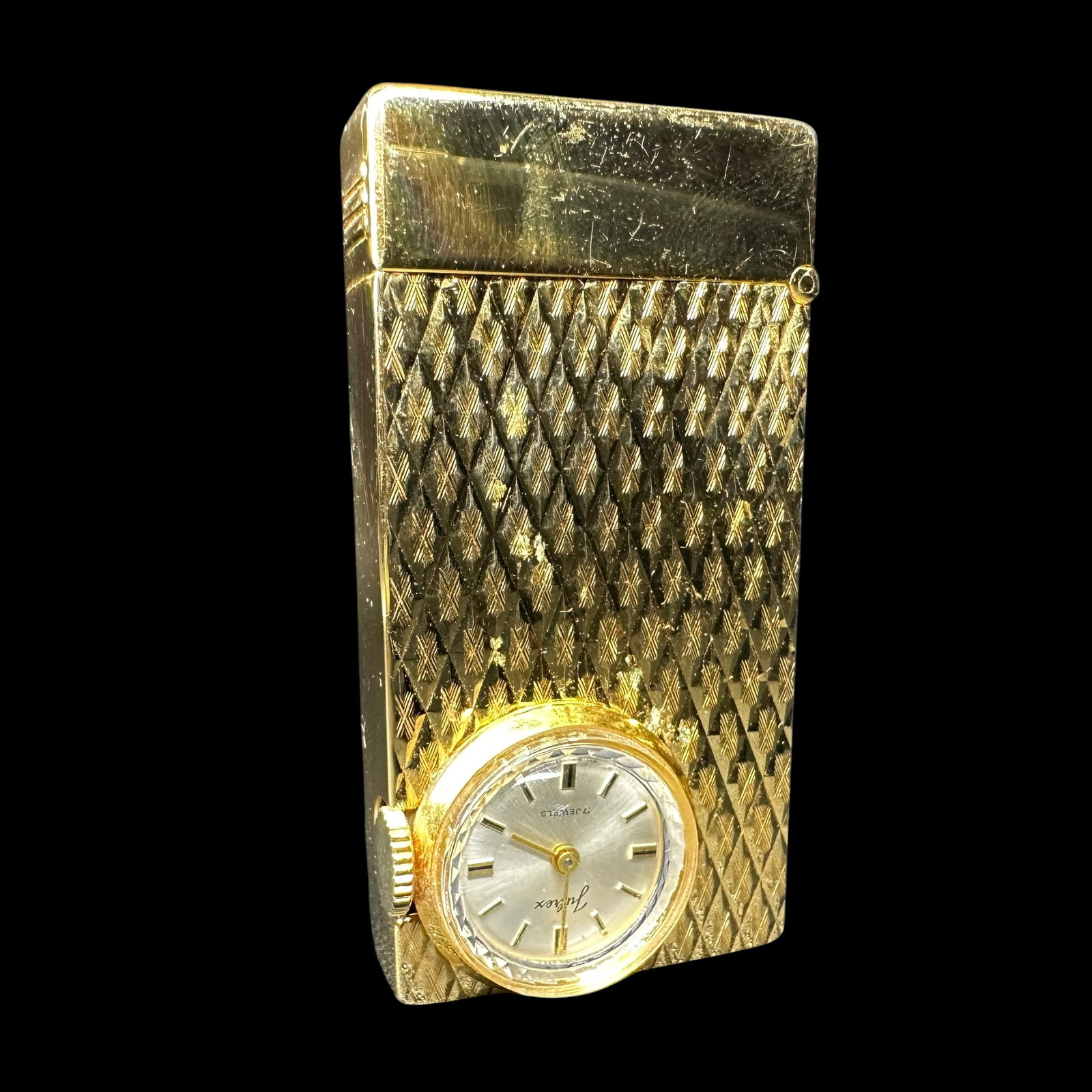 72g John M. Fisher Co. Jufex Watch Gold Plated Brass Lighter (1 of 12)