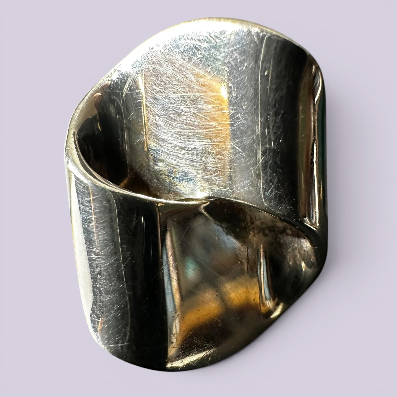 Sz7/Adjustable/9g Alton Modernist 925 Sterling Silver Ring (1 of 10)