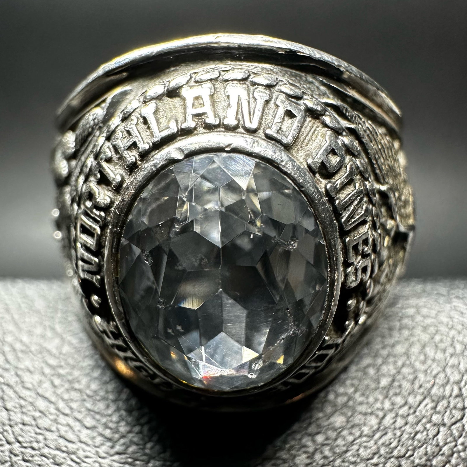 Sz10.25/12g Sterling Silver Highlander Premier Faceted White Spinel Ring (1 of 10)
