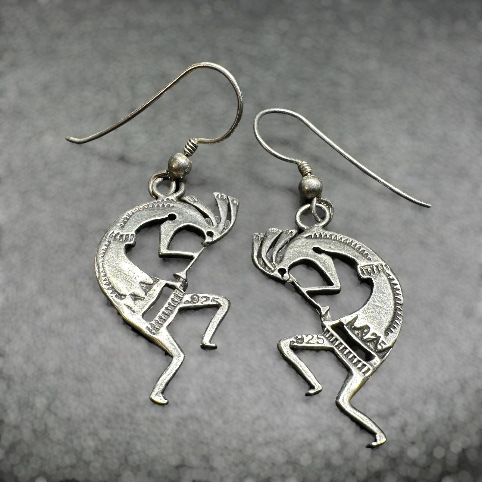 4g Native American 925 Sterling Silver Kokopelli Earrings (1 of 8)