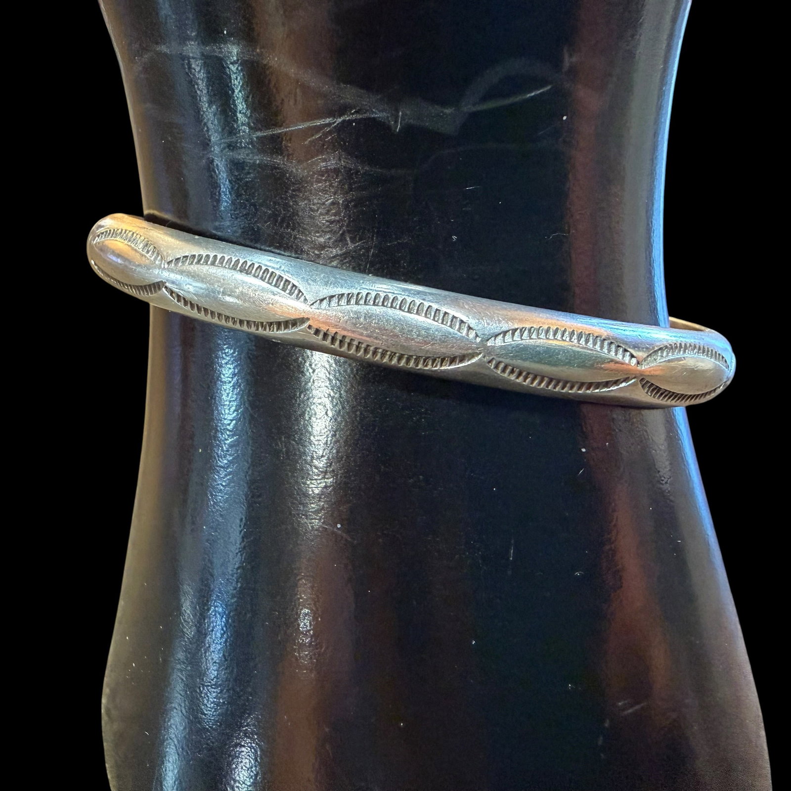 Vintage Sterling Silver Cuff Bracelet Old Pawn Native American 5.7x4.5cm 24.95g 925 (1 of 10)