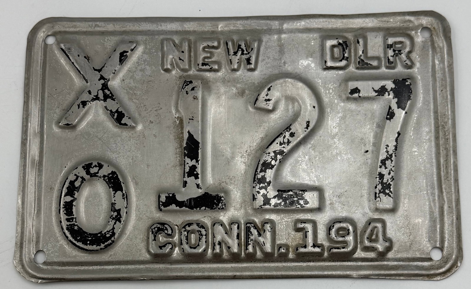 1947 Connecticut Dealer License Plate X 127 (1 of 3)