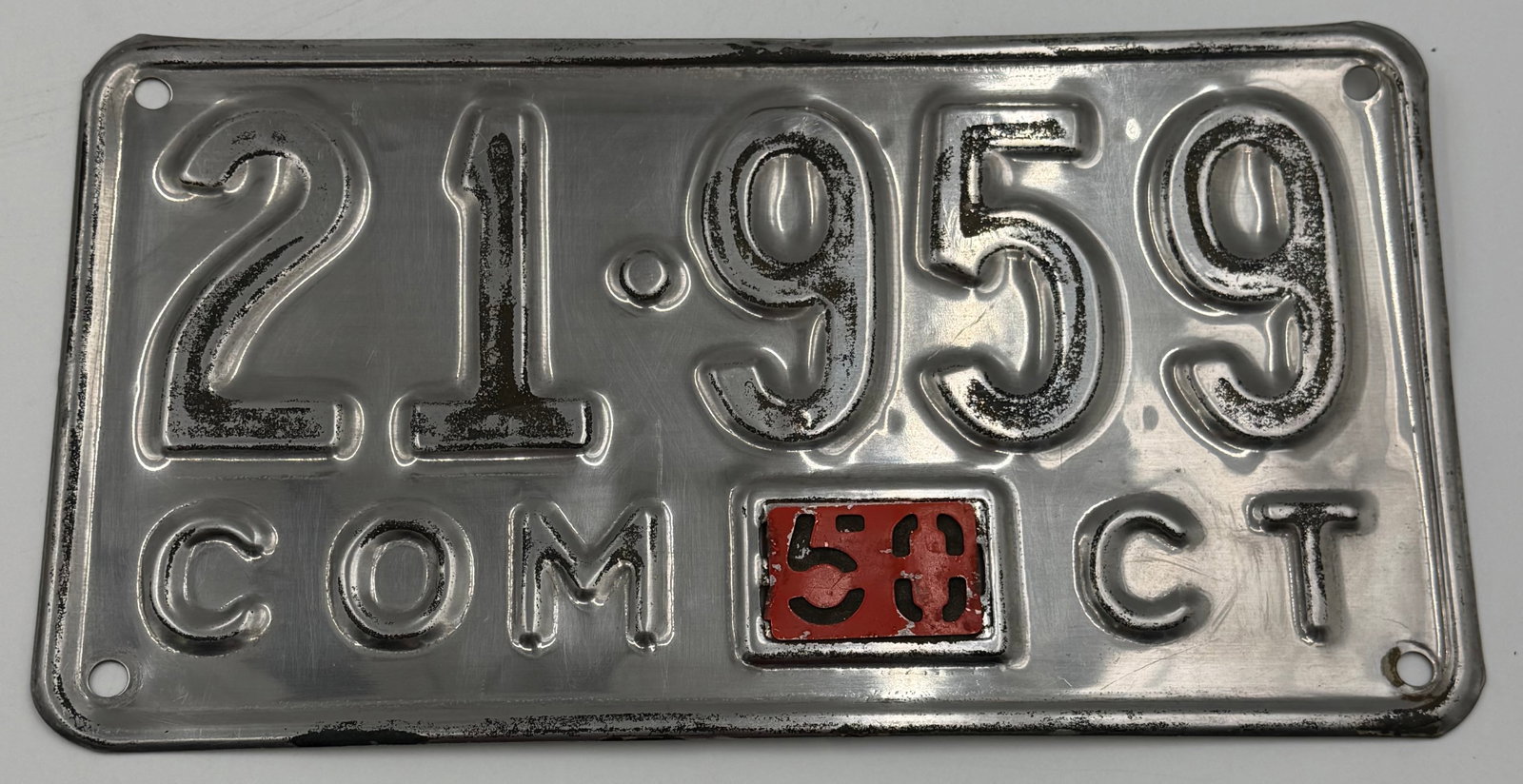 1950 Connecticut Commercial License Plate 21-959 (1 of 3)