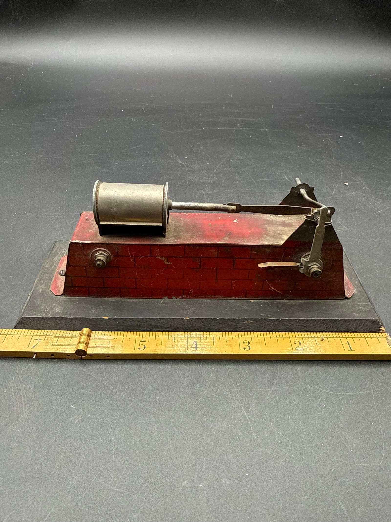 Antique Tin Steam Engine Model - 4