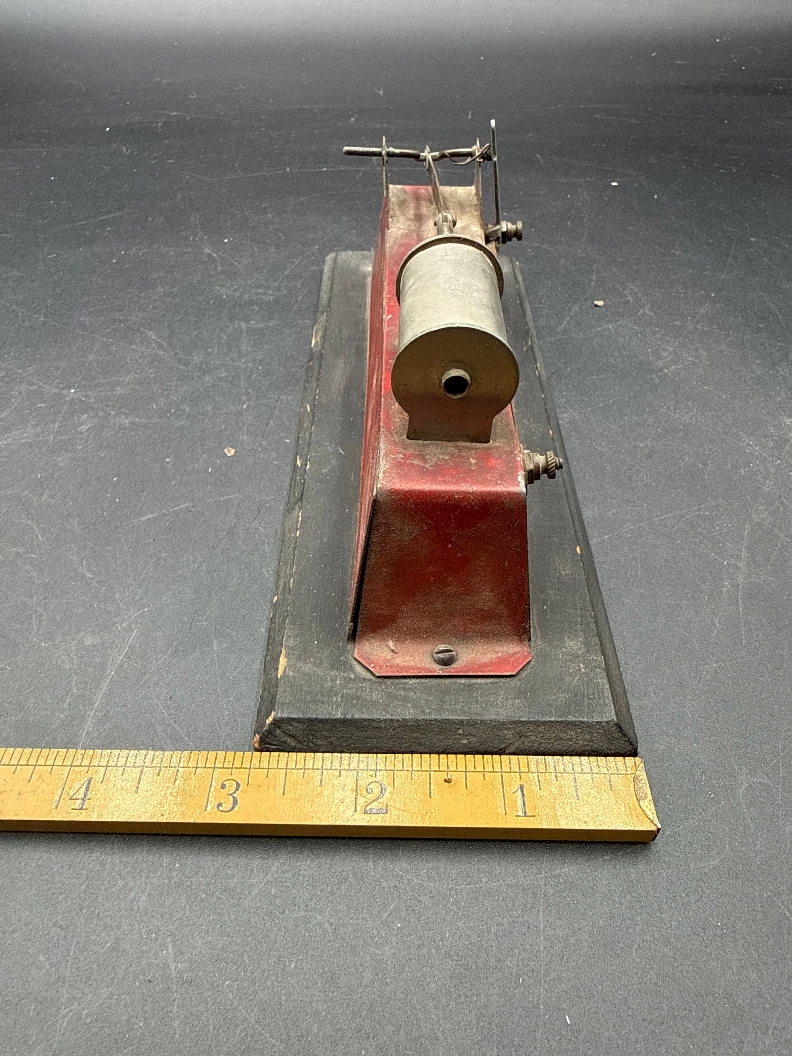 Antique Tin Steam Engine Model - 5