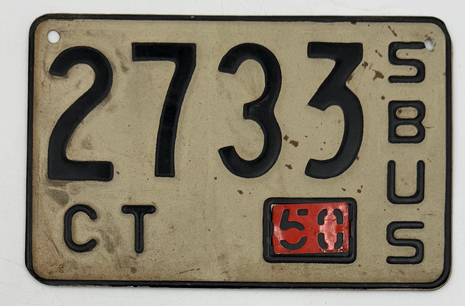 1958 Connecticut License Plate CT 2733 (1 of 4)