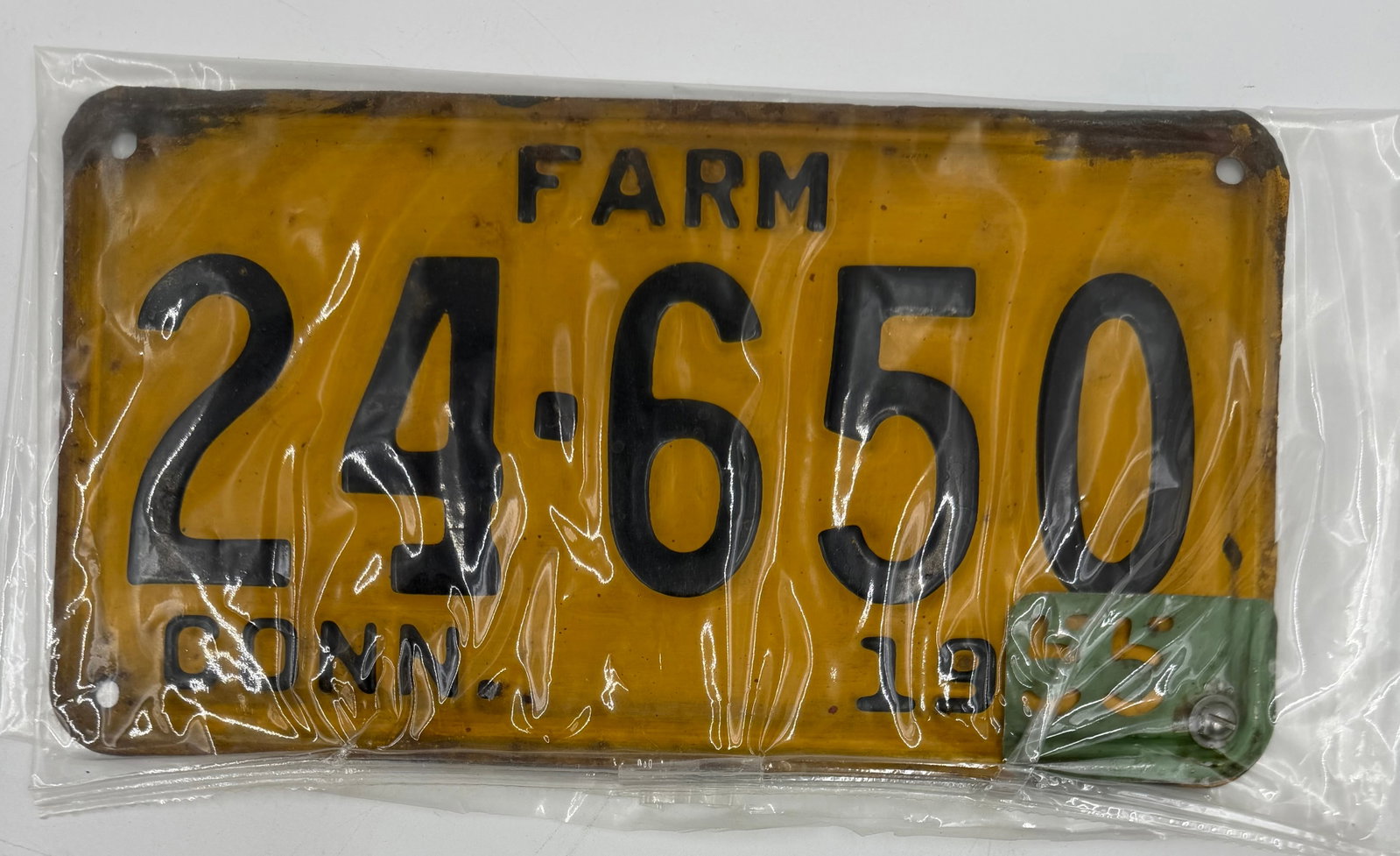 1938 Connecticut Farm License Plate 24-650 (1 of 5)