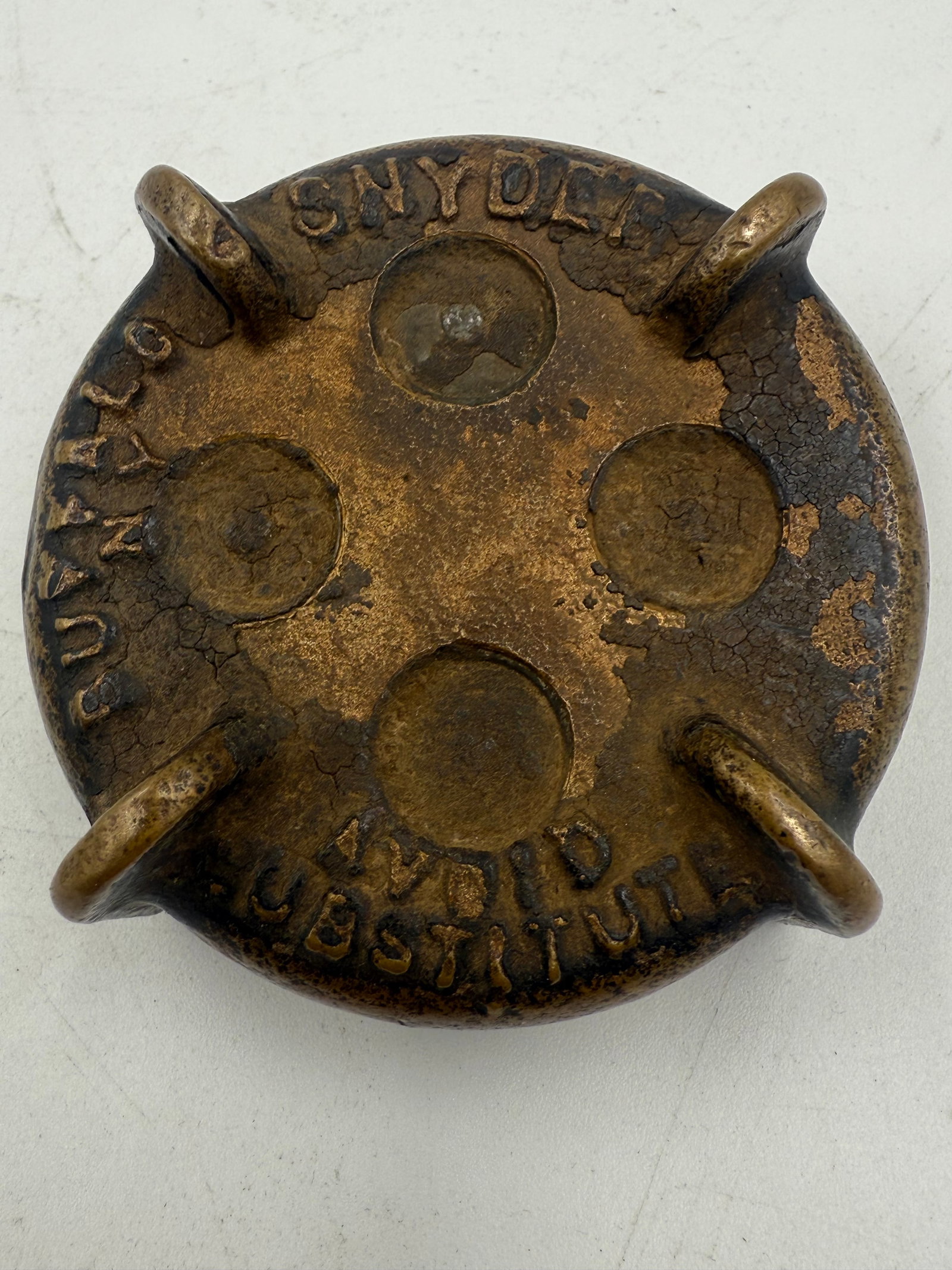 Snyder 2 1/4" brass cap Buffalo NY gas disel collectible (1 of 7)