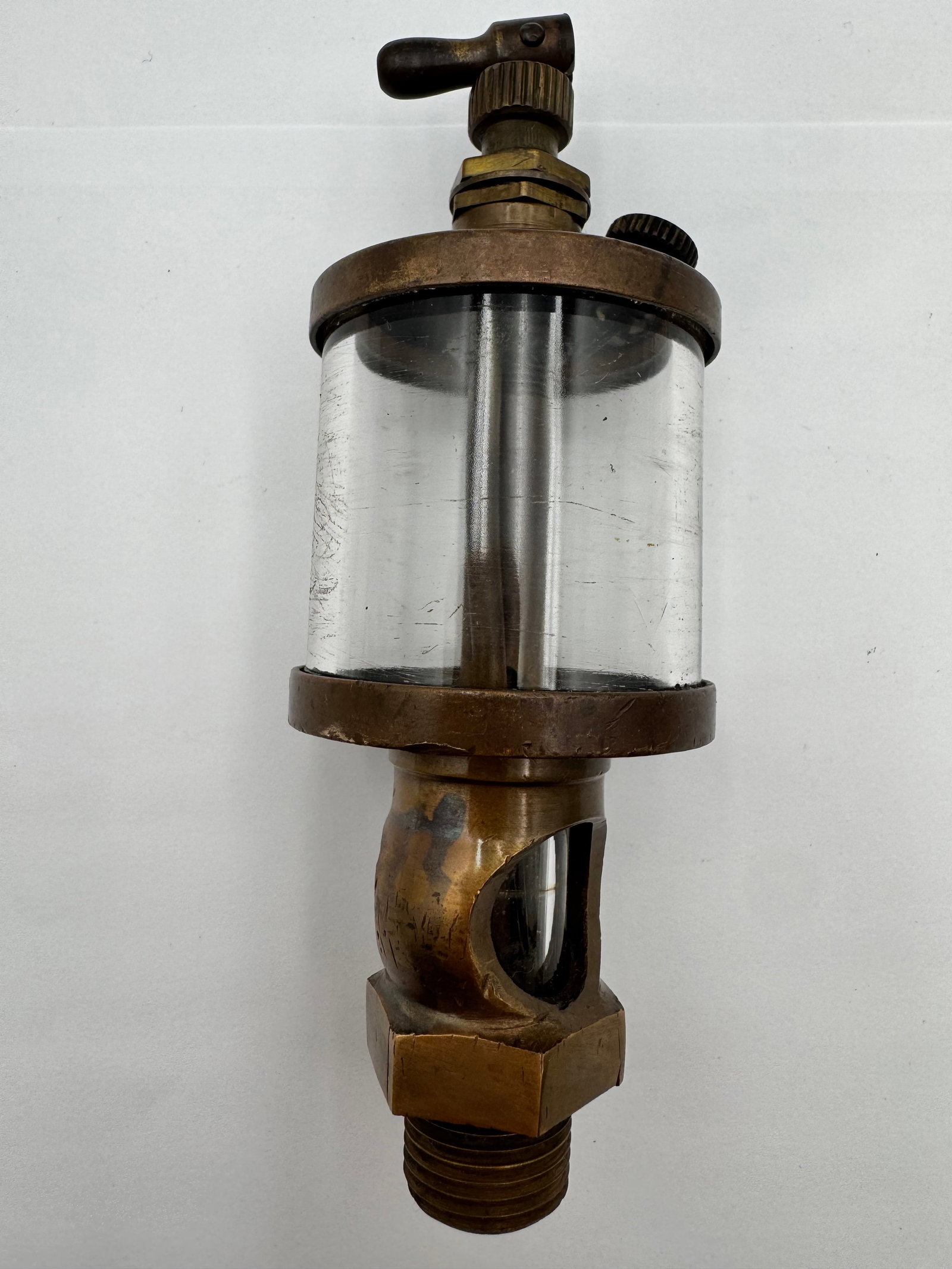 Antique Brass Steam Engine Oiler Lubricator Sight Feed Industrial Machinery (1 of 6)
