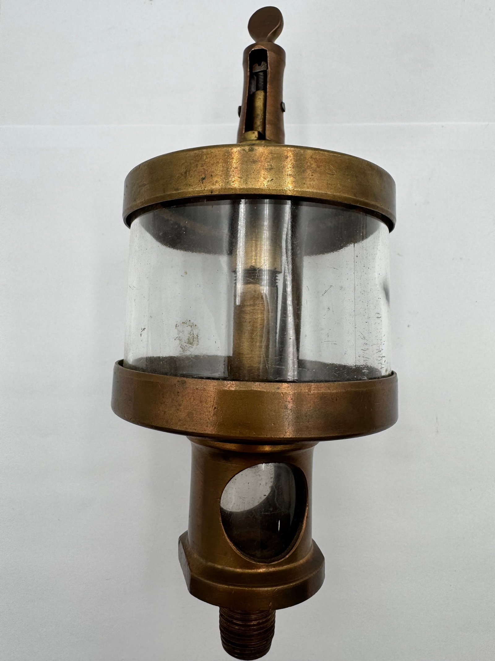 Antique Brass Steam Engine Displacement Oiler Lubricator XW Patent Mass USA (1 of 6)