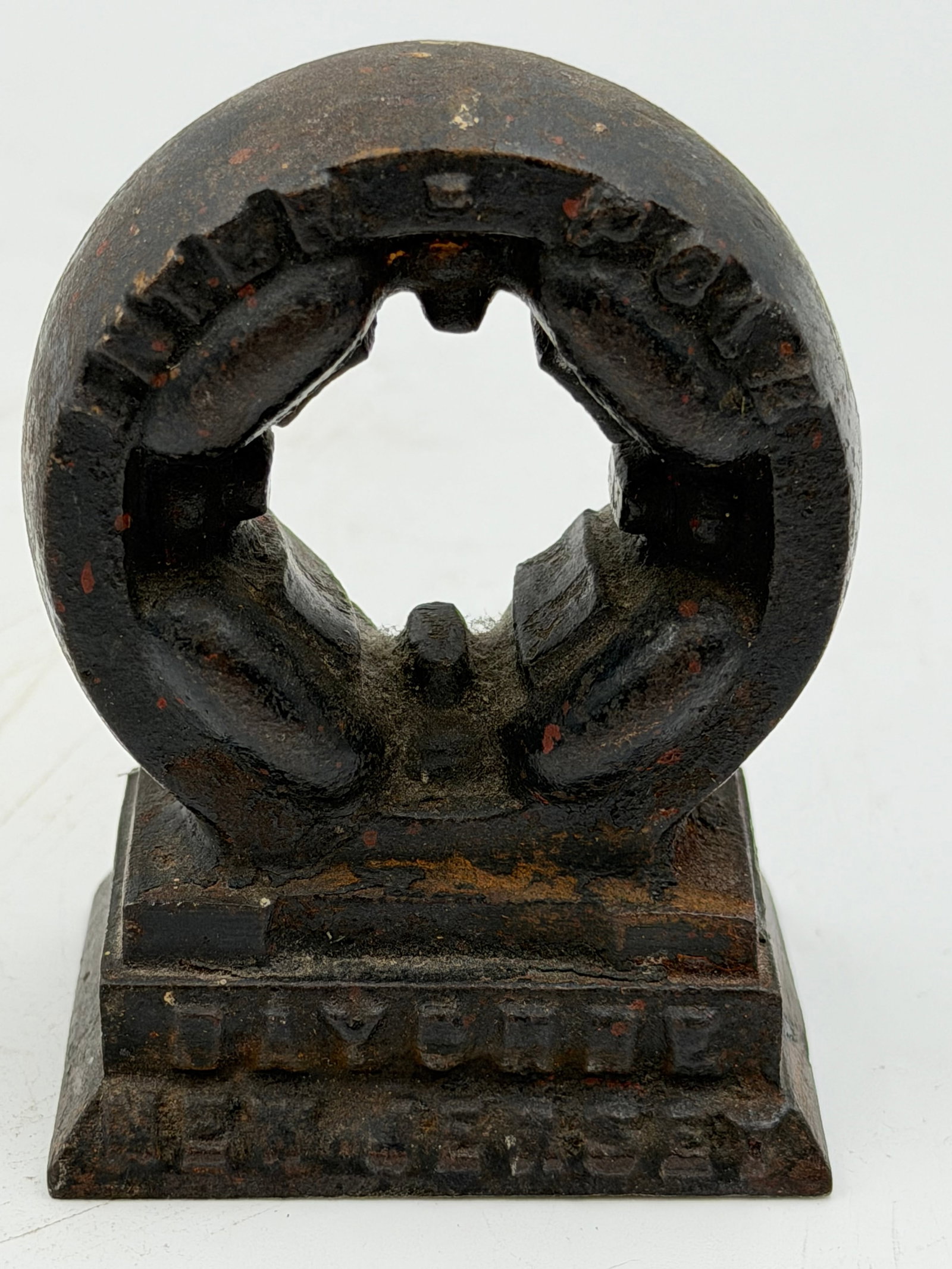 Electro Dynamic Bayonne NJ motor paperweight: Antique Electro Dynamic Bayonne NJ motor paperweight Strong rustic display appeal with authentic wear and patina.