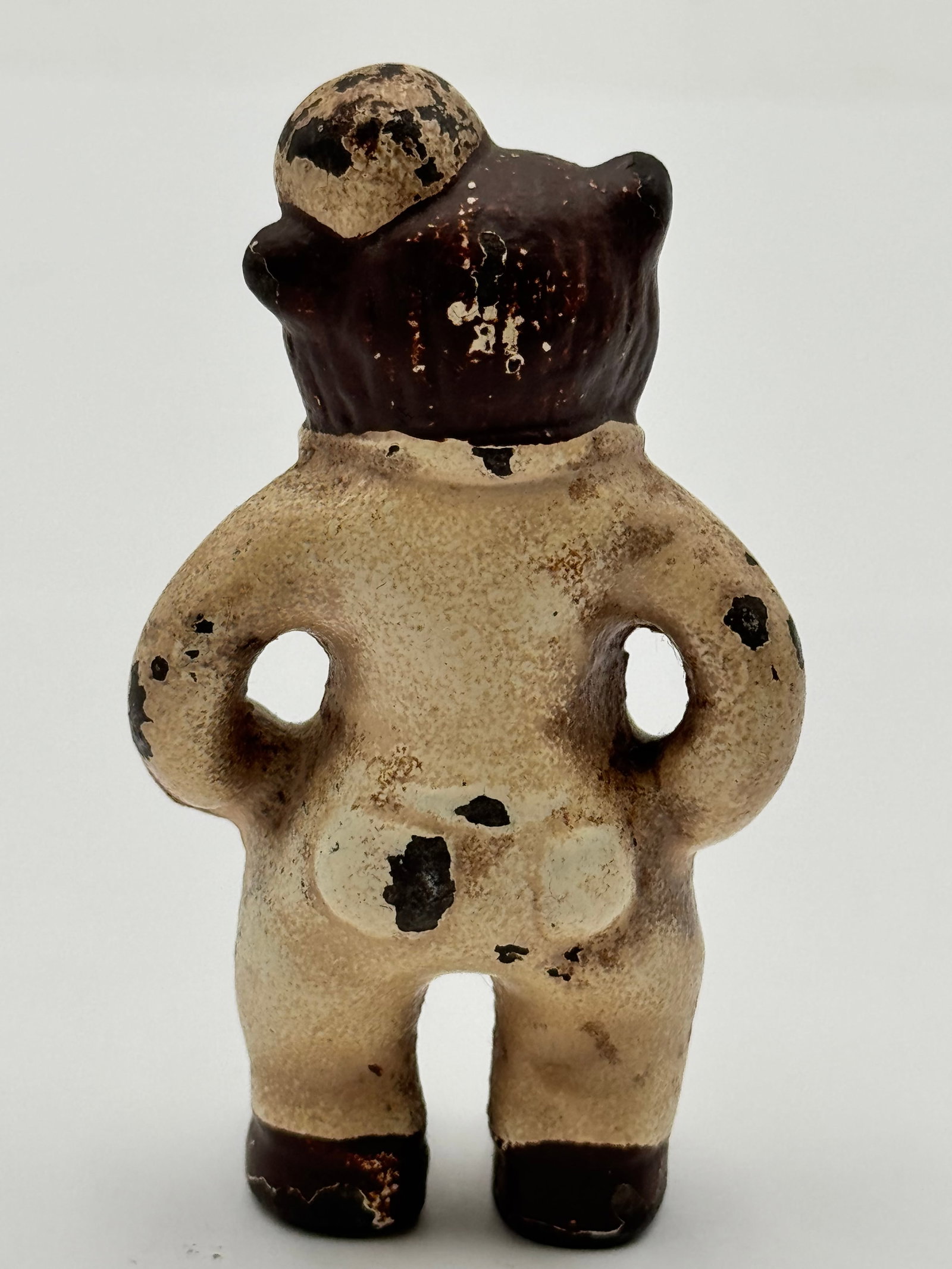 Ultra Rare Parker Vises Cast Iron Bear Mascot Advertising Figure w/ Original Paint - 2
