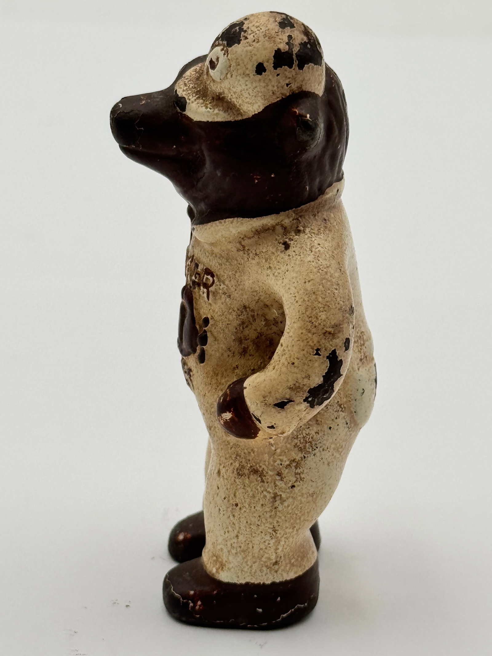 Ultra Rare Parker Vises Cast Iron Bear Mascot Advertising Figure w/ Original Paint - 3