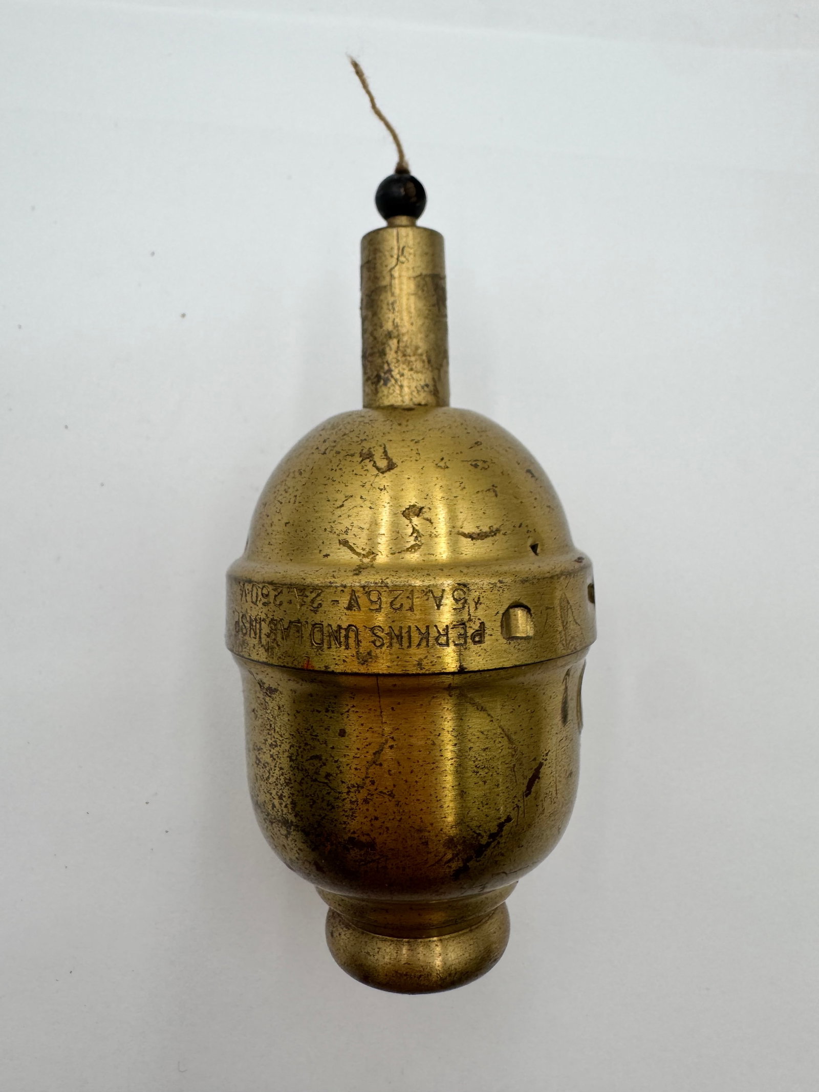 Antique PERKINS Brass Fan Switch Heavy Brass Egg Form Industrial Electric Rare (1 of 7)