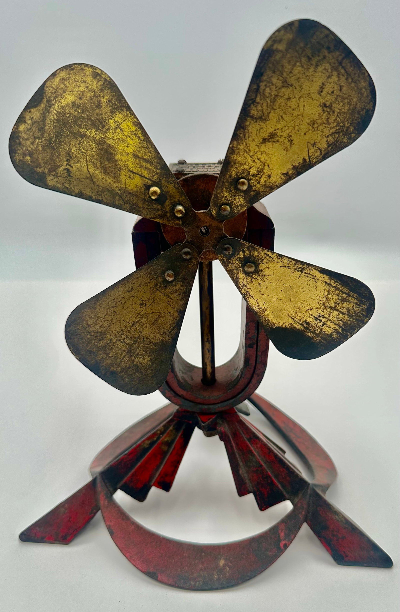 Antique 1900 Manhattan No. 1 DC 5” Brass Blade Electric Fan (1 of 11)