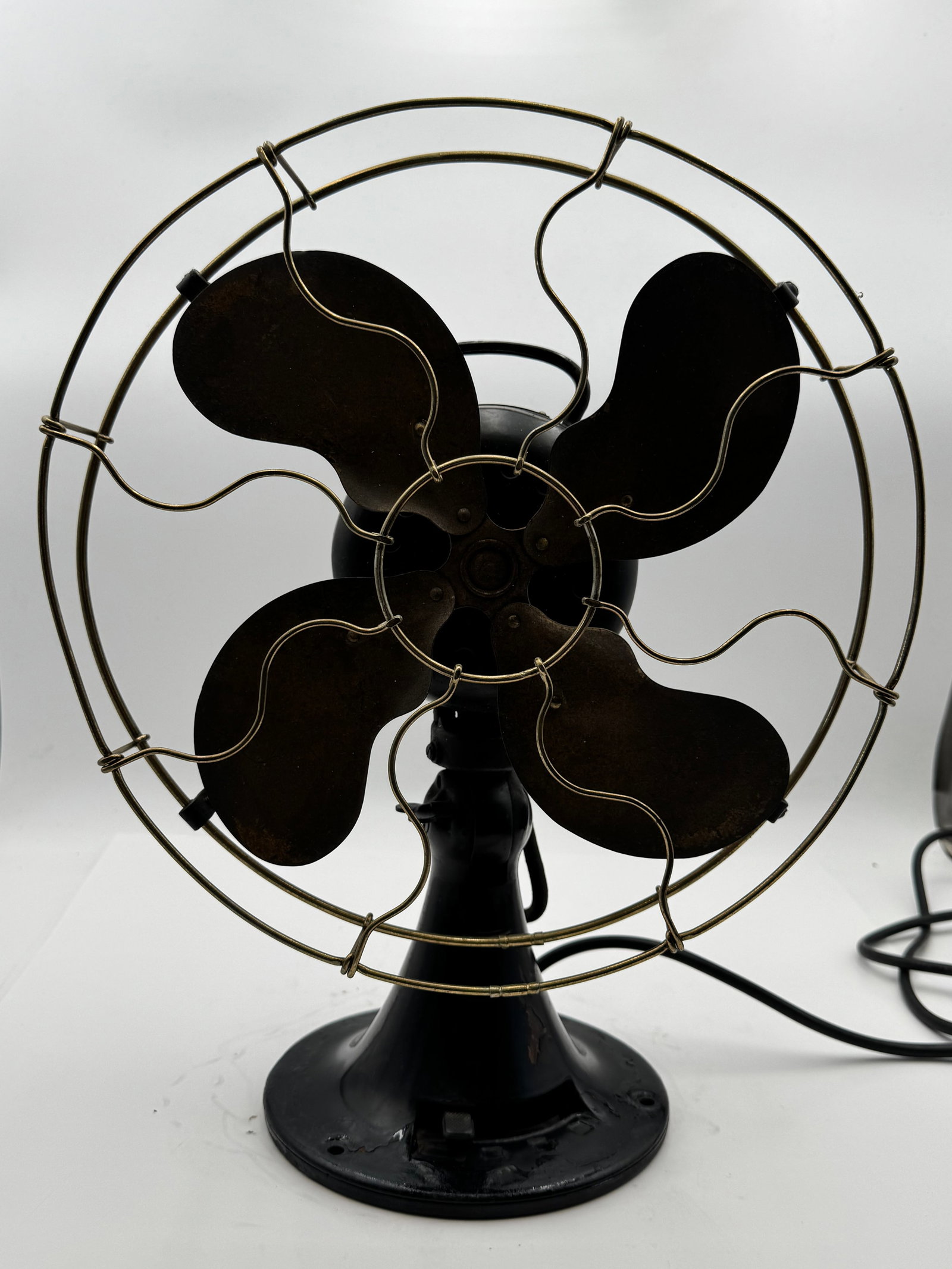 Antique Emerson Electric Brass Blade Desk Fan Type 29646 (1 of 14)
