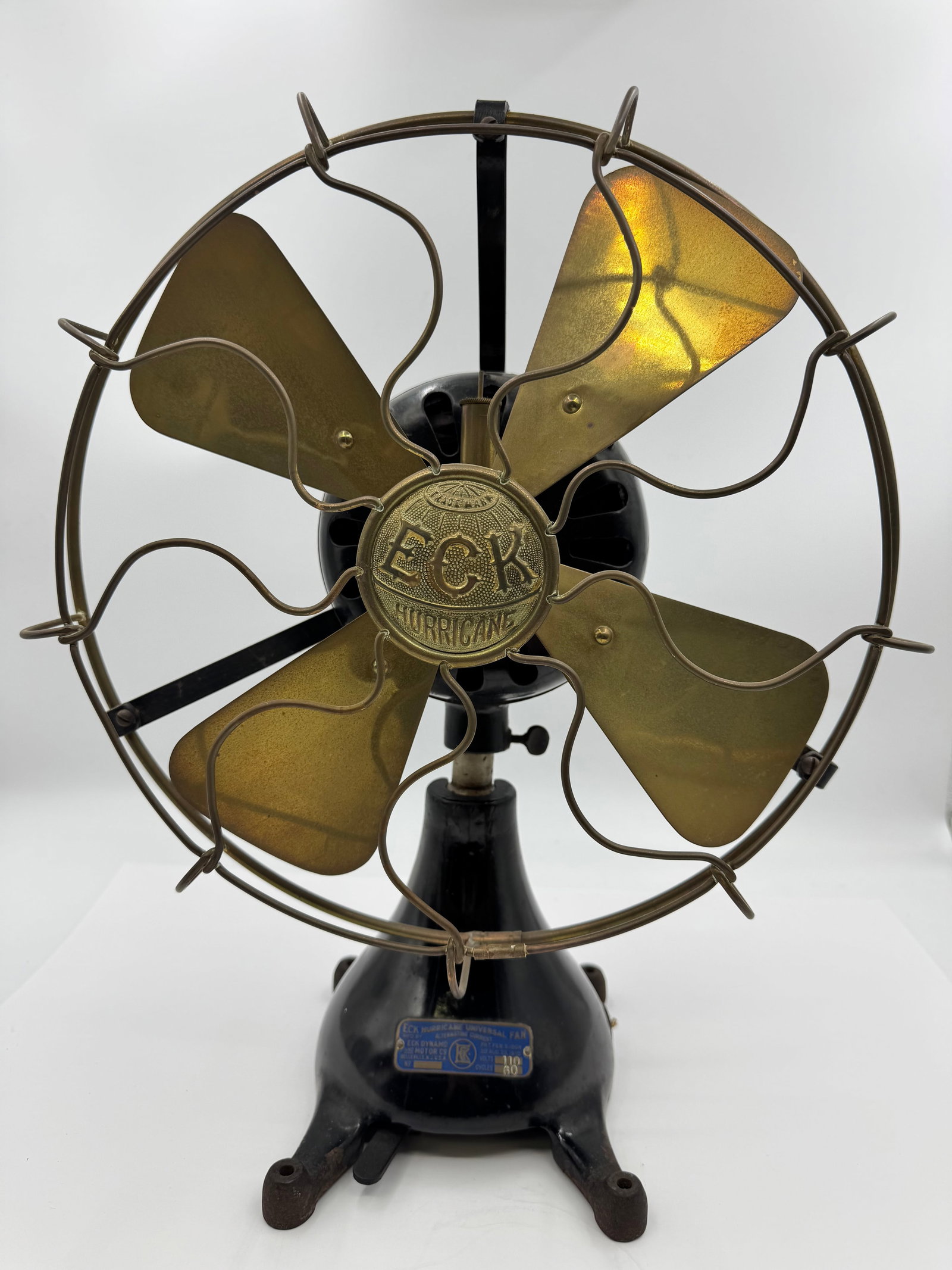 Eck 12” Stationary Brass Blade Brass Cage Fan (1 of 11)