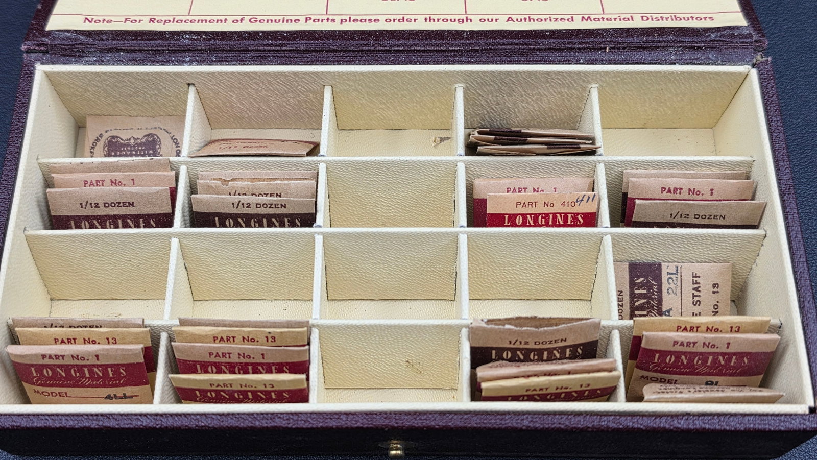Longines Genuine Assortment — Factory NOS Mainspring, Balance Staff & Winding Stem Dealer Kit c. (1 of 4)