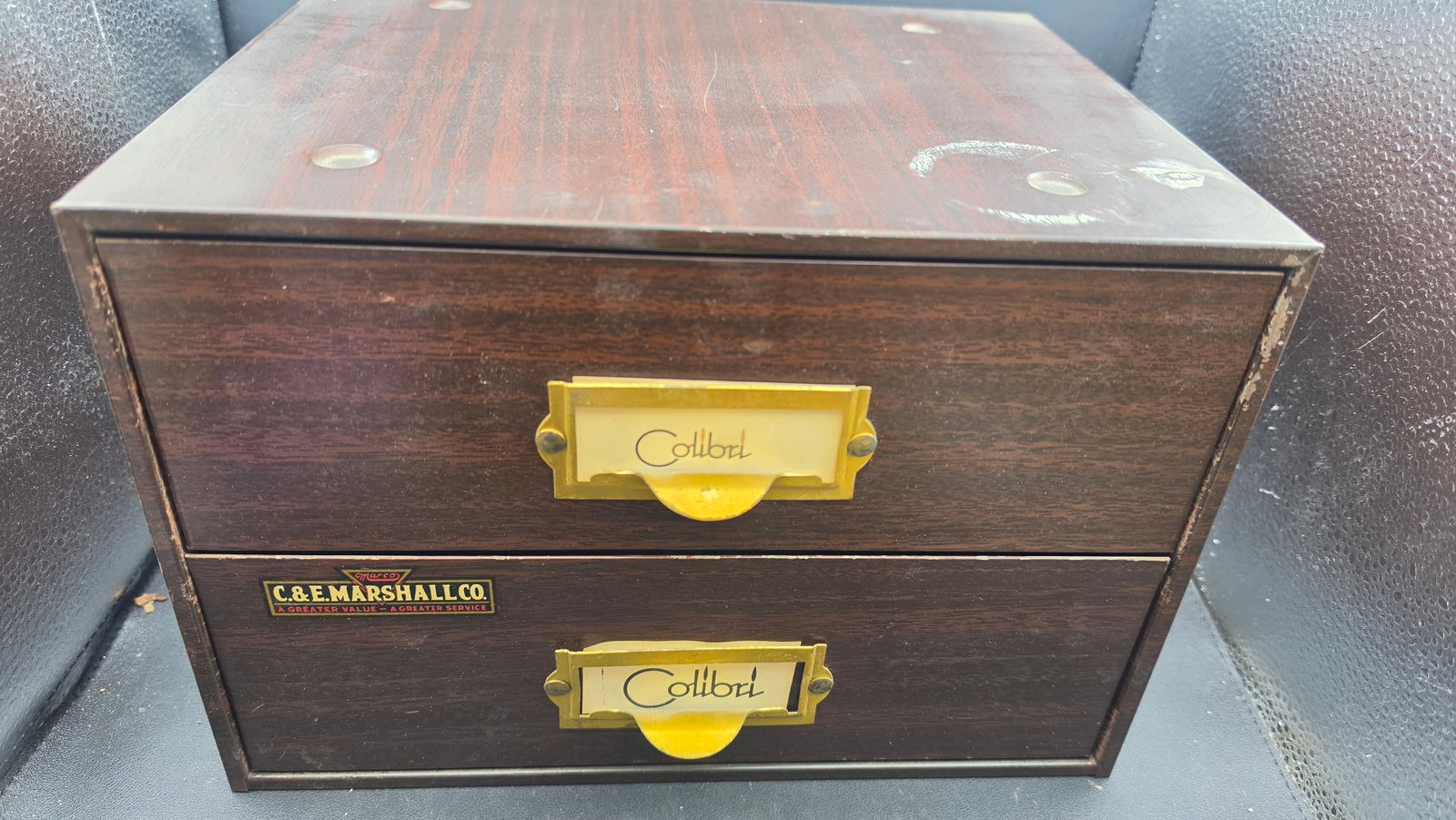 C. & E. Marshall Co. Cabinet w/ Colibri Lighter Parts Kits Z-1500 RPR & Inserts ca. 1982 (1 of 6)