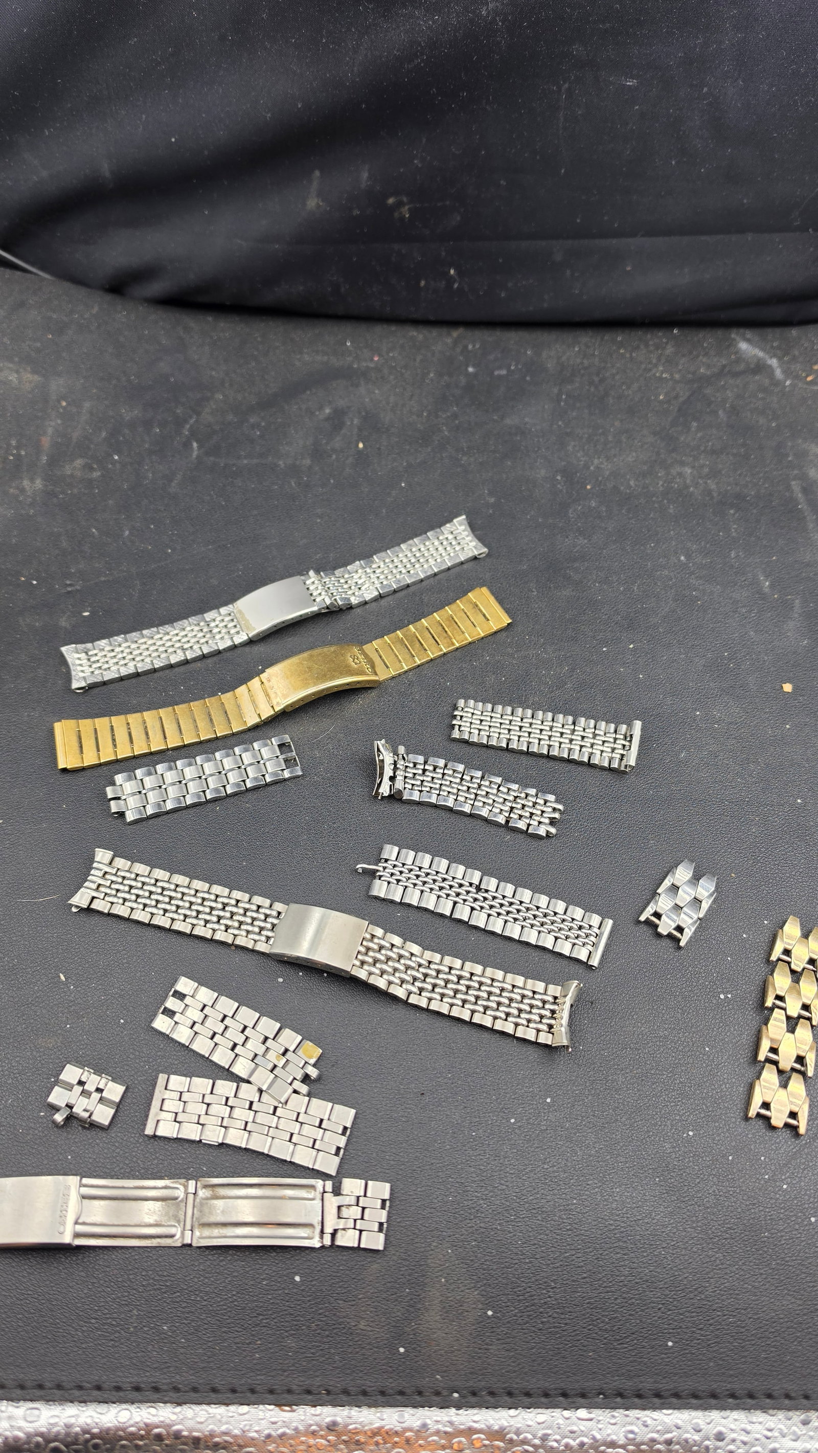 Vintage Watch Bracelet Lot Seiko Speidel Citizen Stainless Bead Rice Link 1970s–1980s Parts Repair (1 of 10)