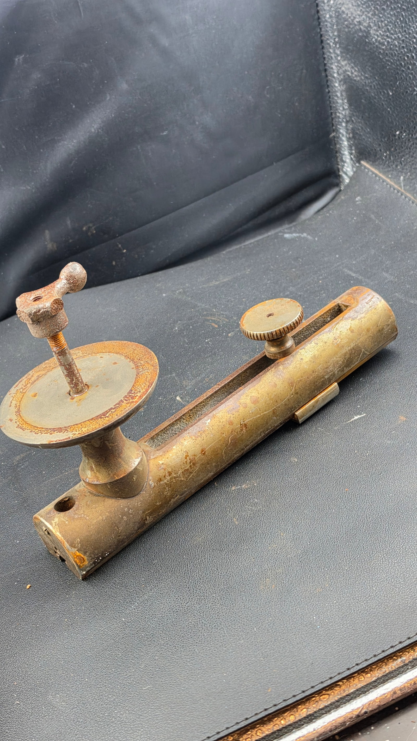Antique American Watch Tool Co. Webster-Whitcomb Watchmaker's Lathe Bed & Faceplate ca. (1 of 5)