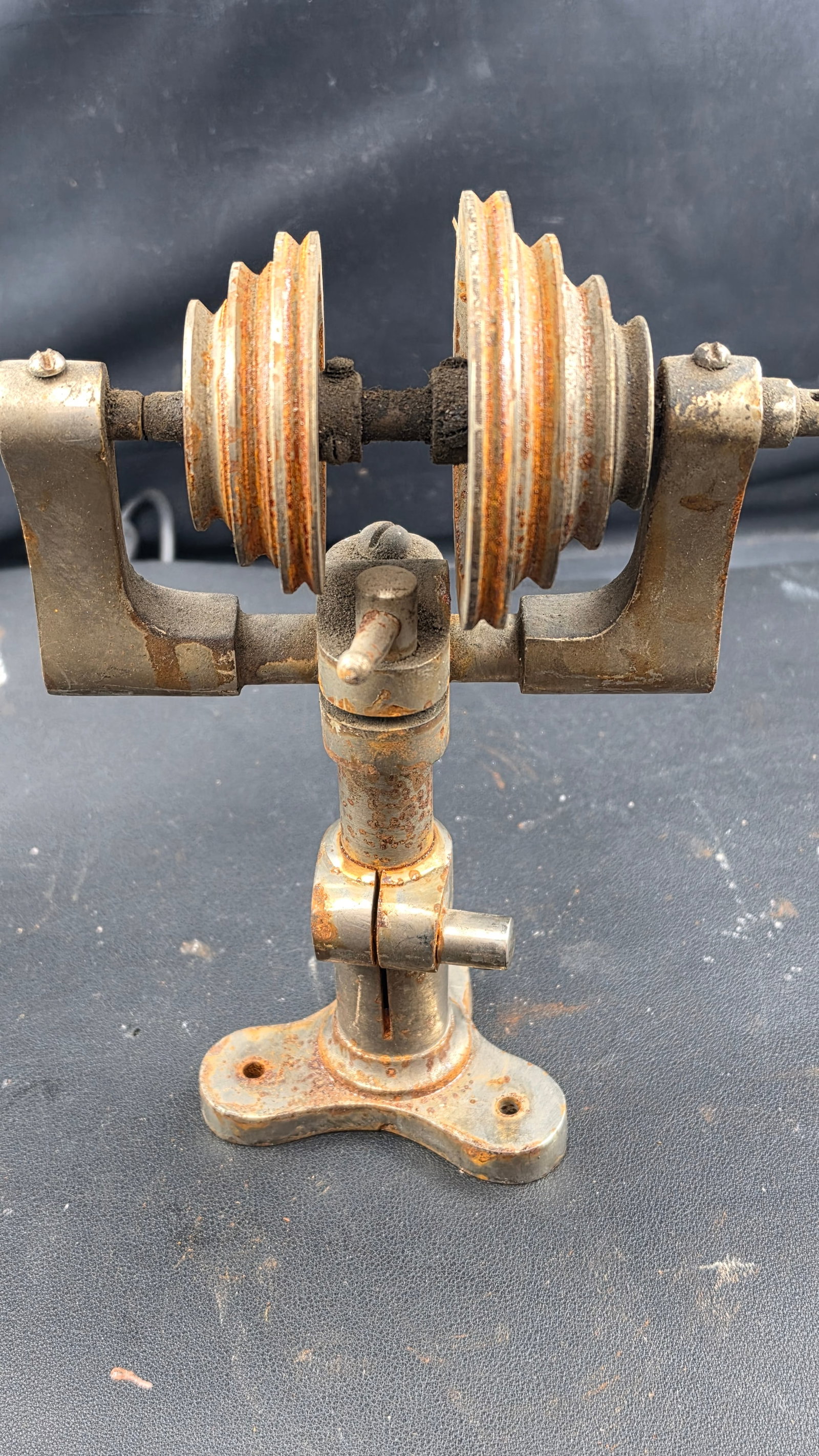 Antique Watchmaker's Lathe Bench Countershaft Stepped Pulley Drive Assembly ca. Late 1800s–Early (1 of 6)