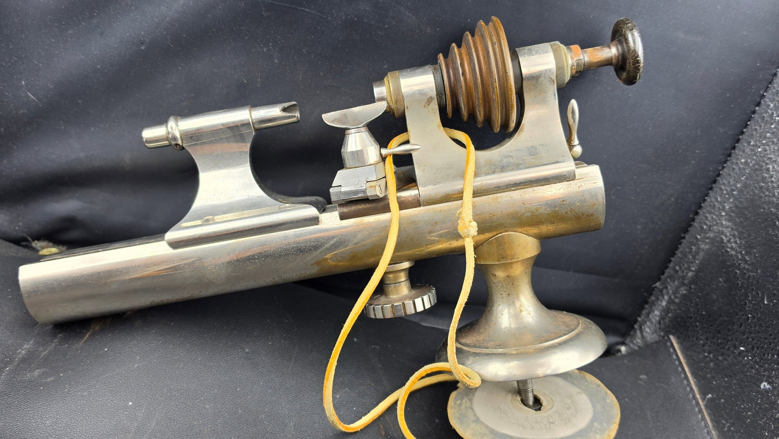 Antique American Watch Tool Co. Webster-Whitcomb Watchmaker's Lathe with Derbyshire Tool Rest Bed He (1 of 9)