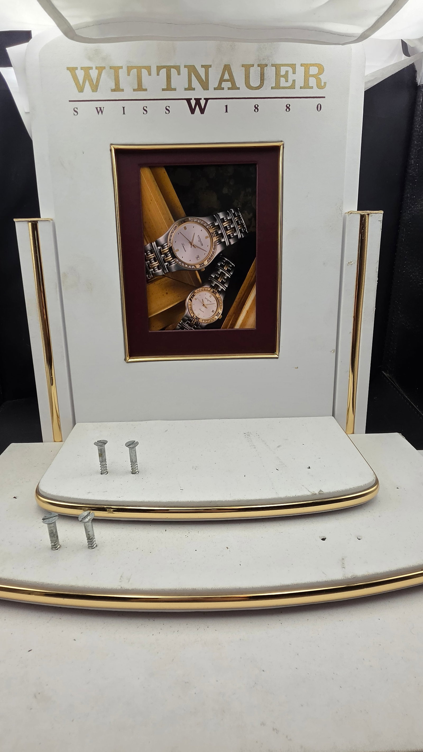 Wittnauer Swiss W 1880 Retail Jeweler Dealer Countertop Display Stand c. 1990s, Made in Canada (1 of 6)