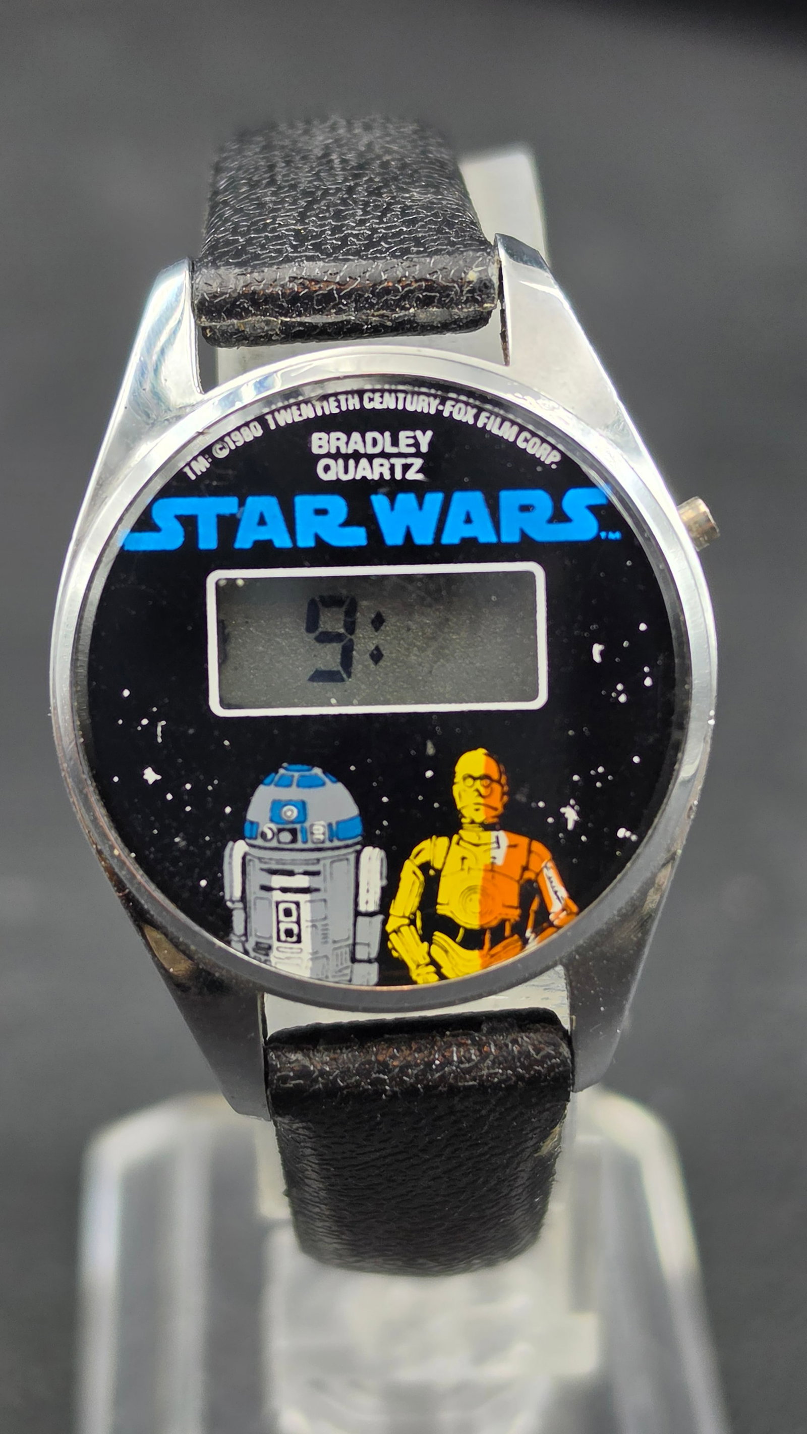 1980 Bradley Quartz Star Wars R2-D2 C-3PO LCD Digital Watch Hong Kong Empire Strikes Back Era Runnin (1 of 8)