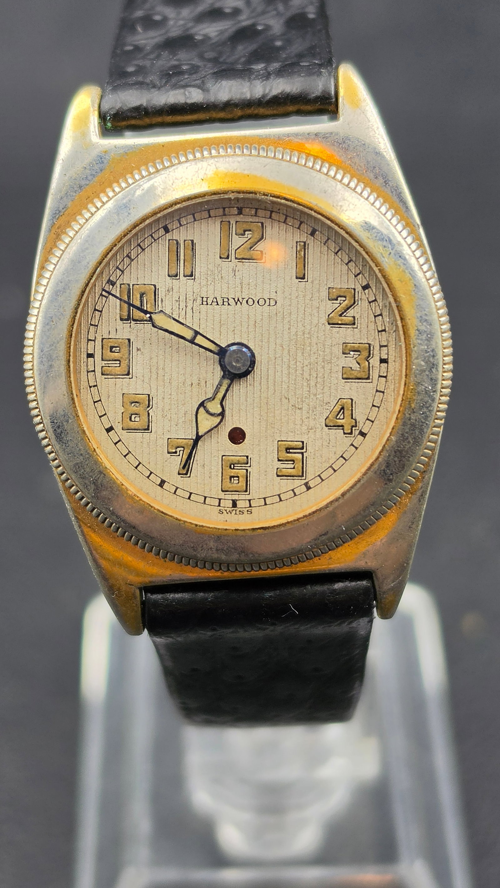Harwood Self Winding Watch Co. Inc. Swiss Automatic Bumper Wristwatch c.1928–1931 Patent No. (1 of 10)