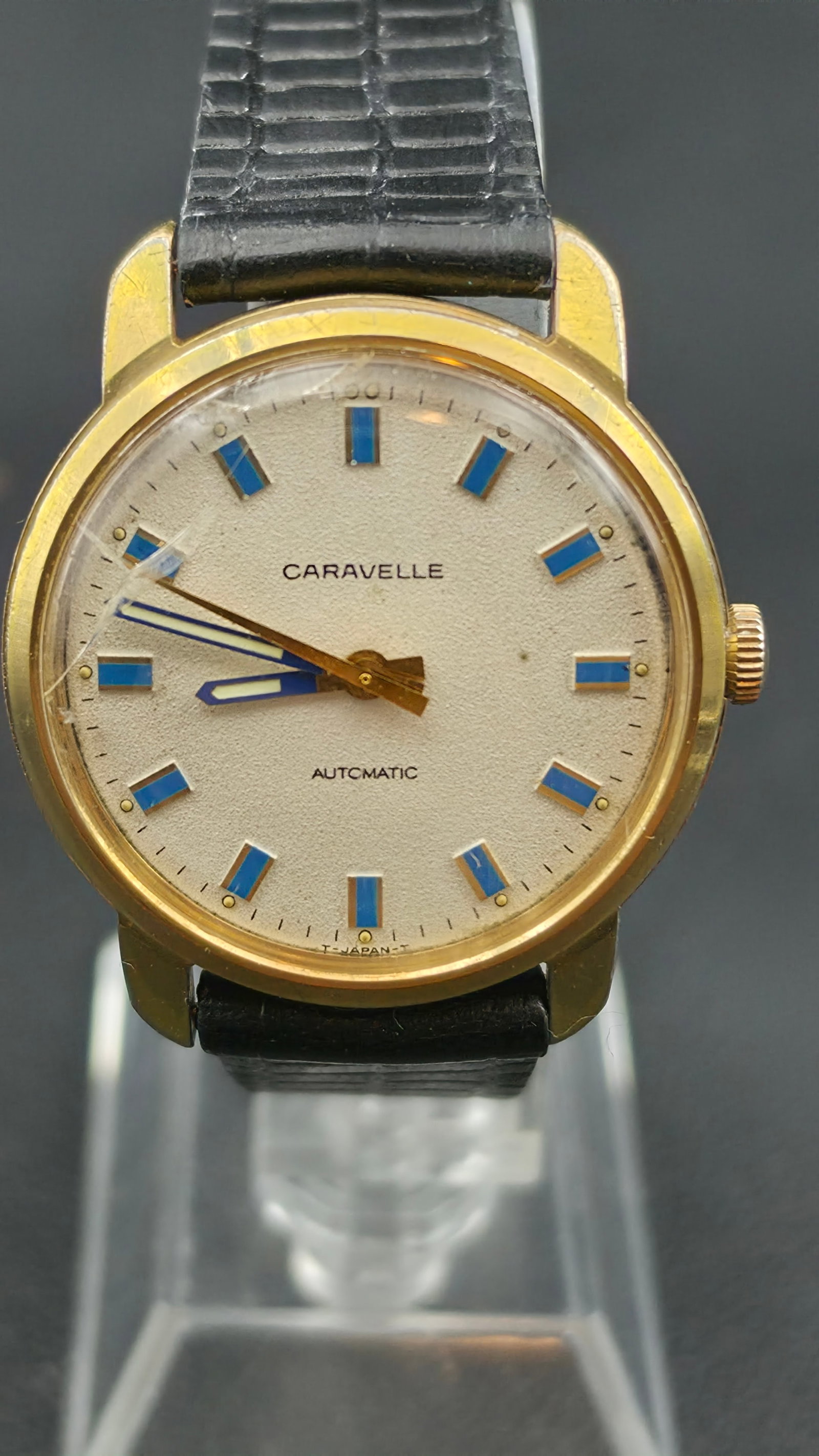 Caravelle by Bulova Automatic Self-Winding Men's Watch c.1960s–1970s Gold-Tone 34mm N2 (1 of 8)