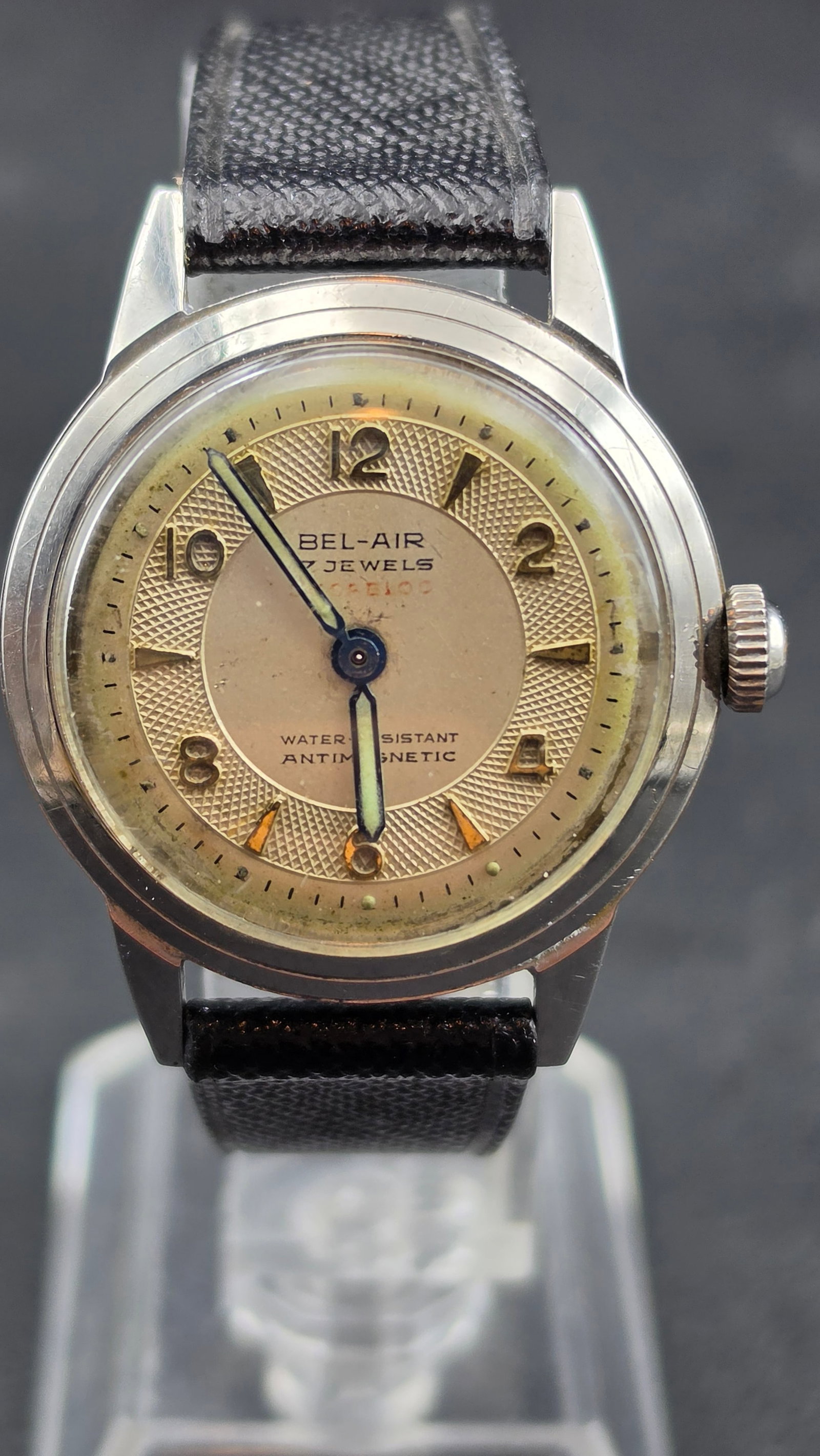 Circa 1955 Bel-Air 17-Jewel Incabloc Swiss Manual Wind Men's Watch Stainless 31mm Runs (1 of 10)