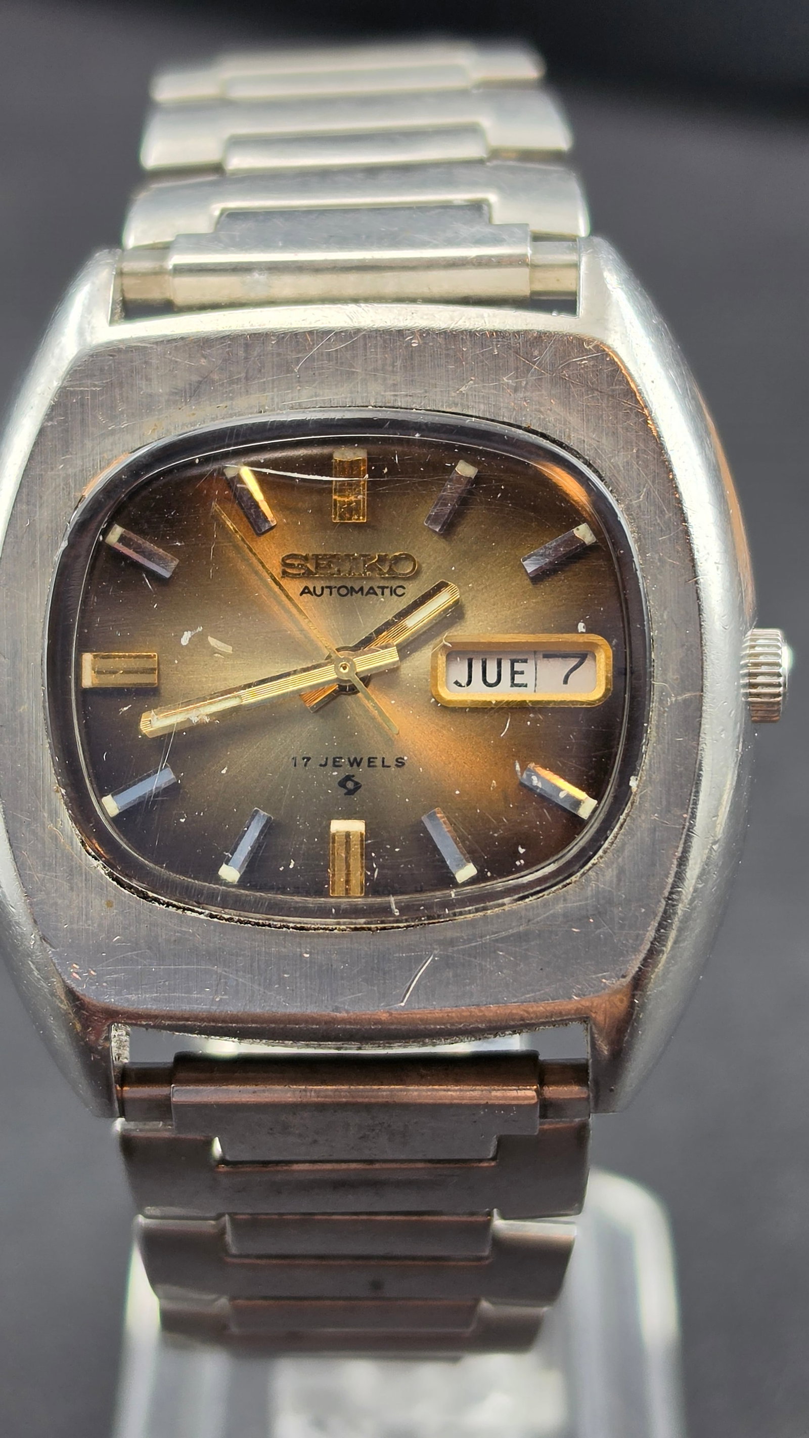 1979 Seiko 5 Automatic 17 Jewels Day Date Ref. 6309-5029 Cushion Case 39.5mm Watch (1 of 9)