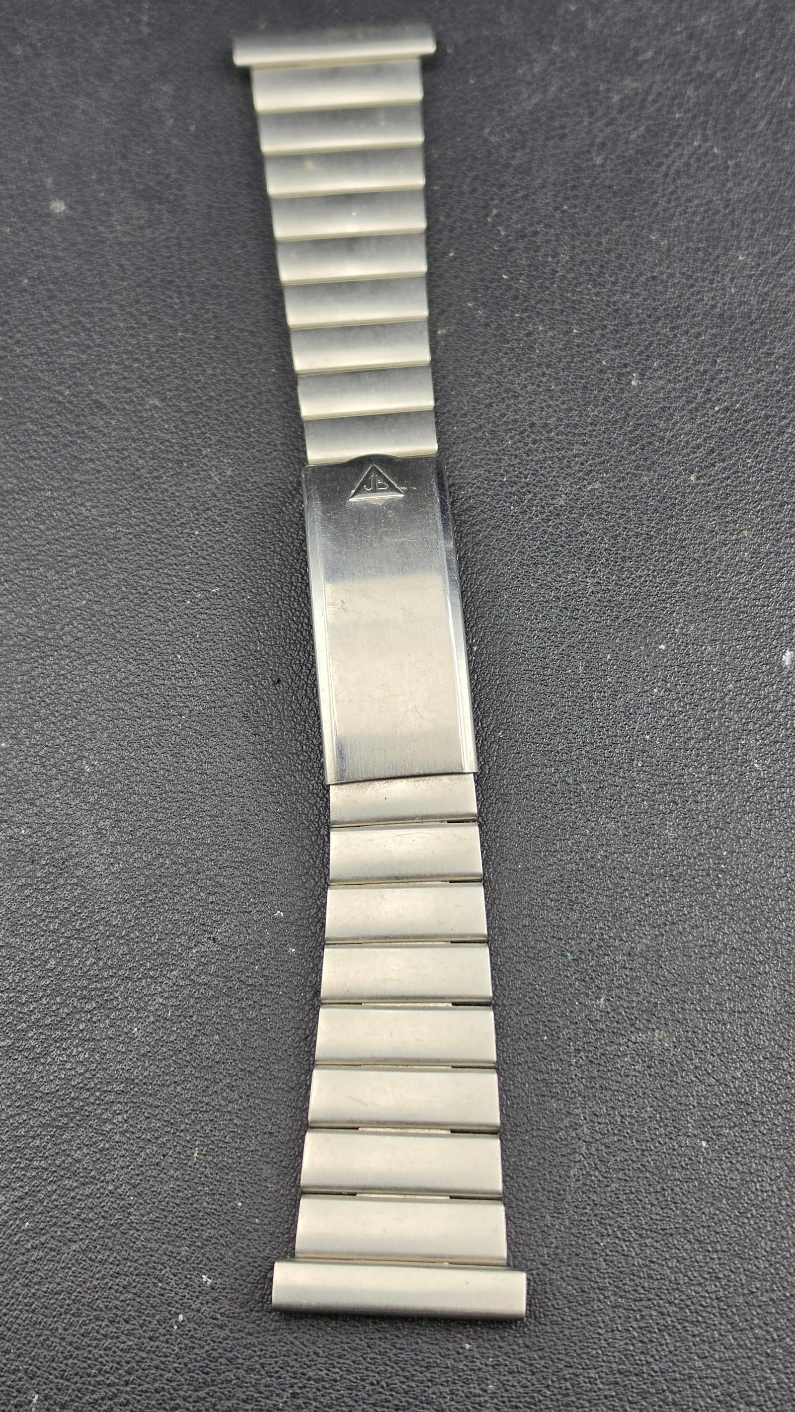 NOS Vintage JB Champion 25mm Stainless Steel Bar-Link Watch Bracelet - 1970s Uncut (1 of 6)