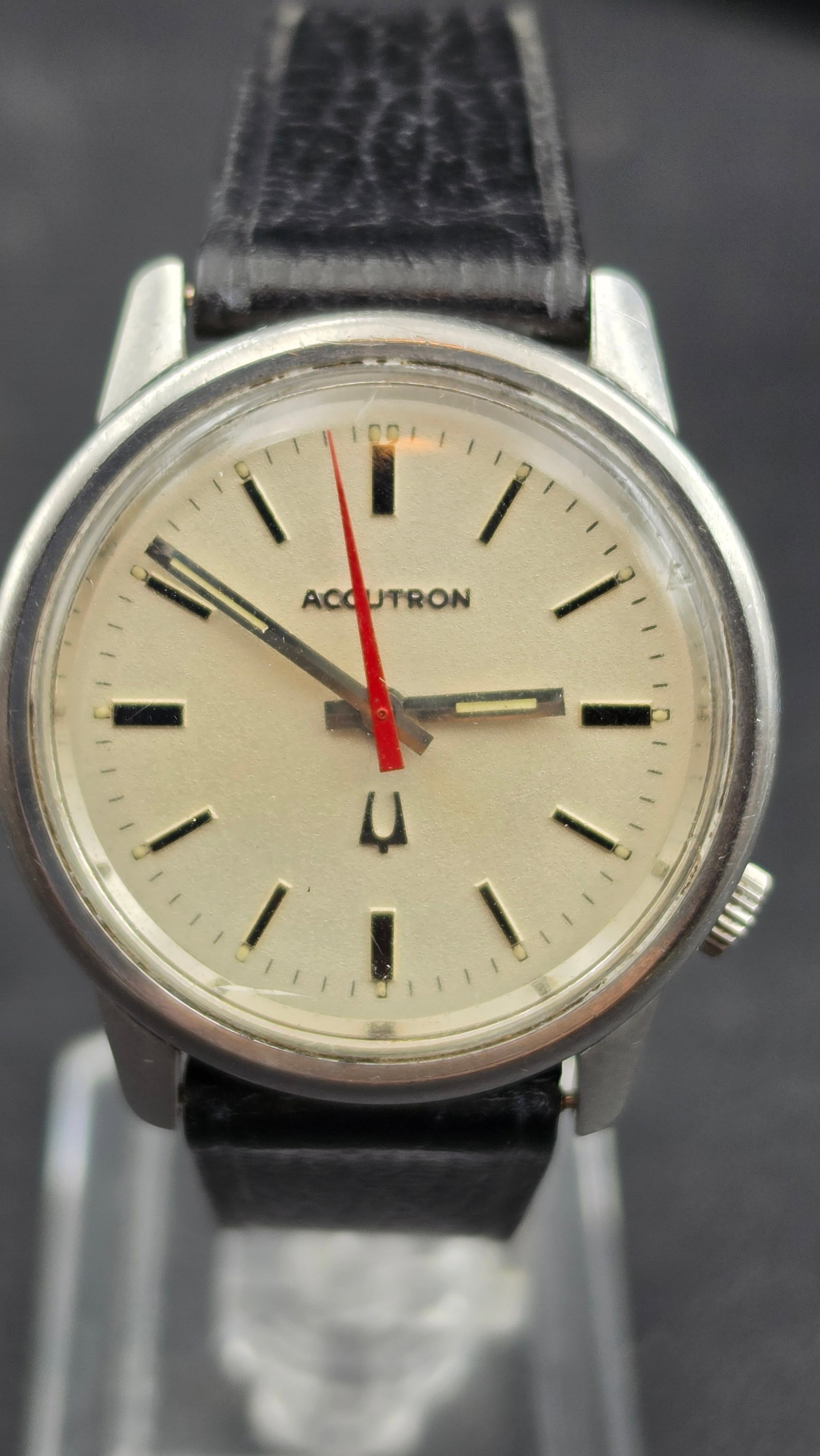 1972 Bulova Accutron Cal. 218 Tuning Fork 35mm Stainless Steel Watch (1 of 8)