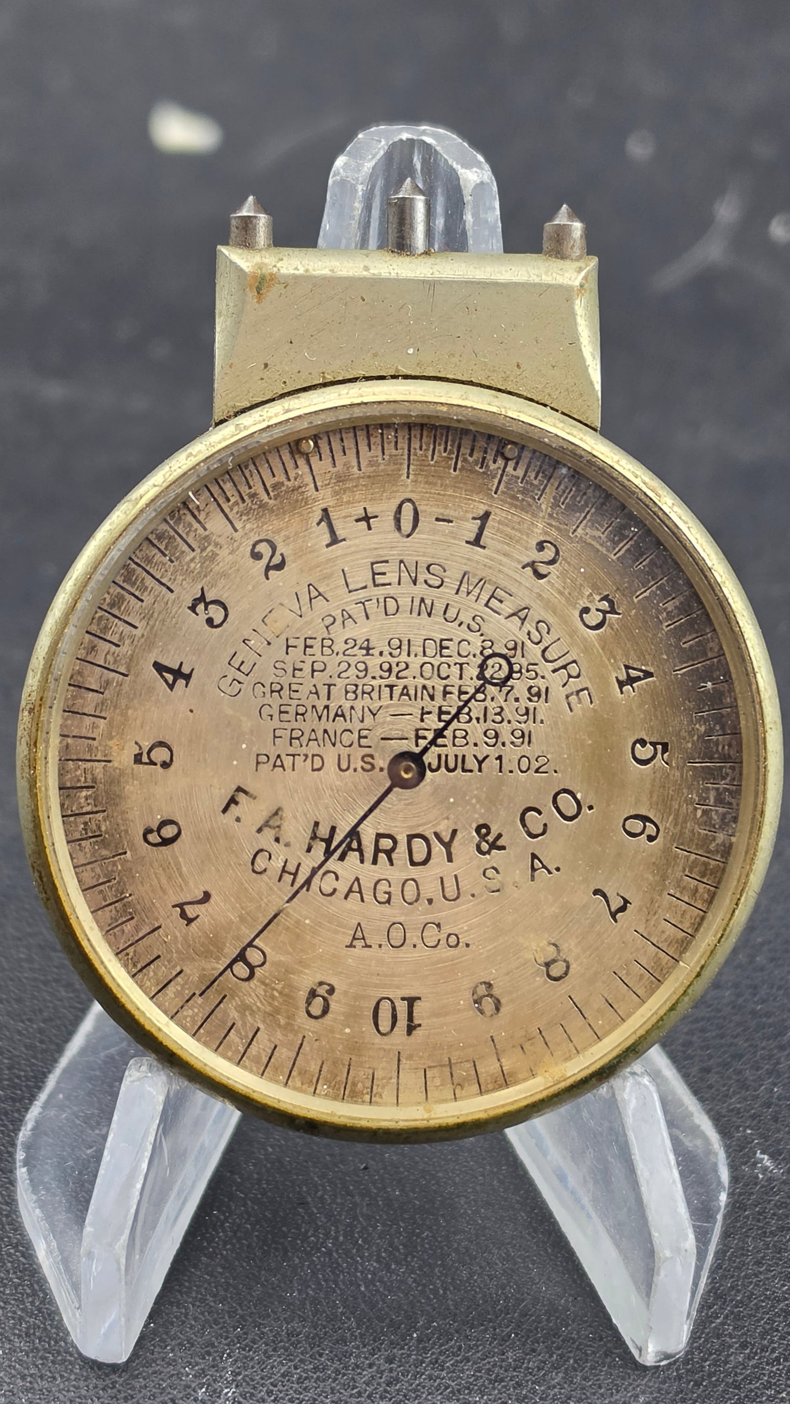Antique c.1902 F.A. Hardy Geneva Lens Measure American Optical Chicago Optometrist Instrument (1 of 6)